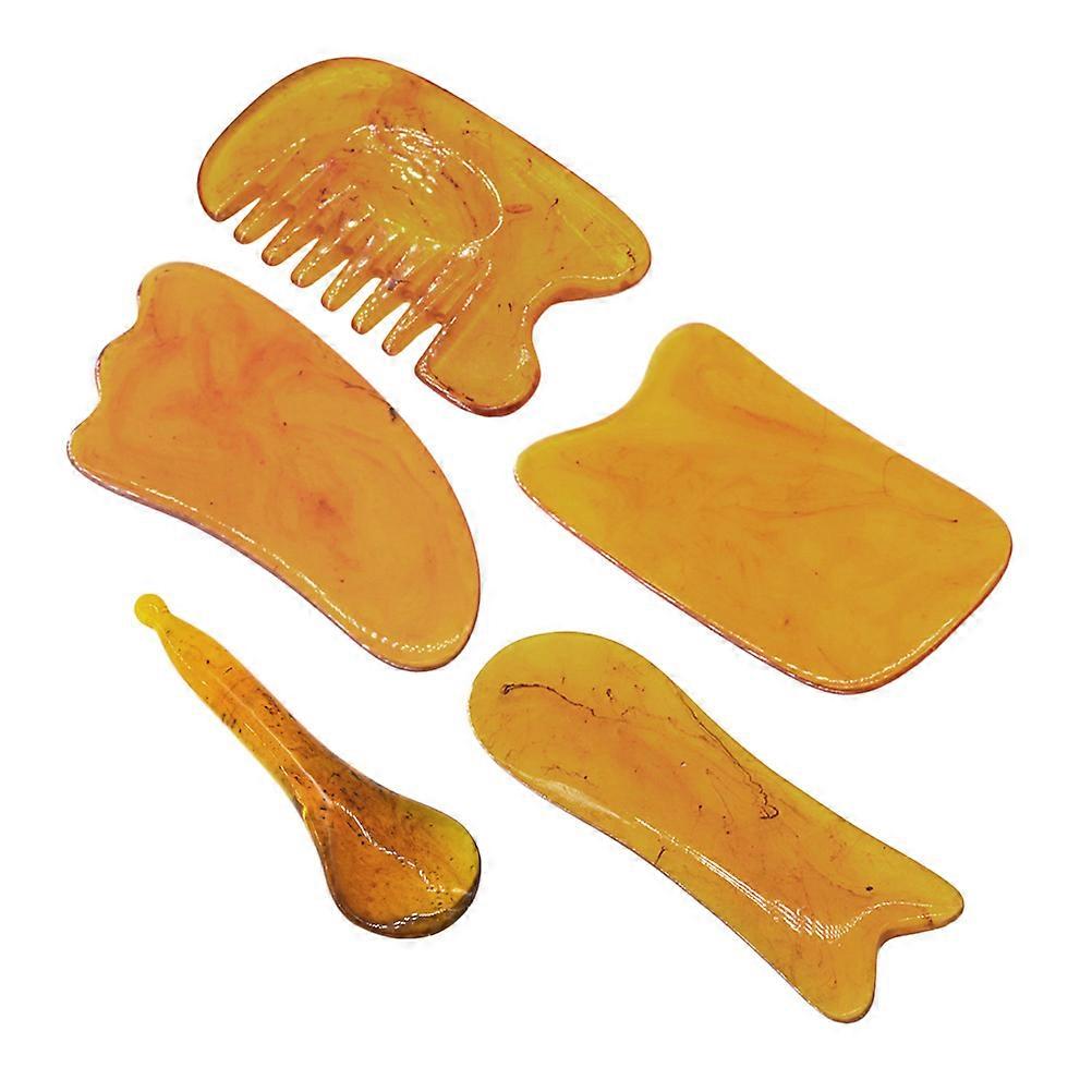 Massage Kit With Square Plate Shape For Portable Use Relieving Stress And Promoting Circulation 5Pcs