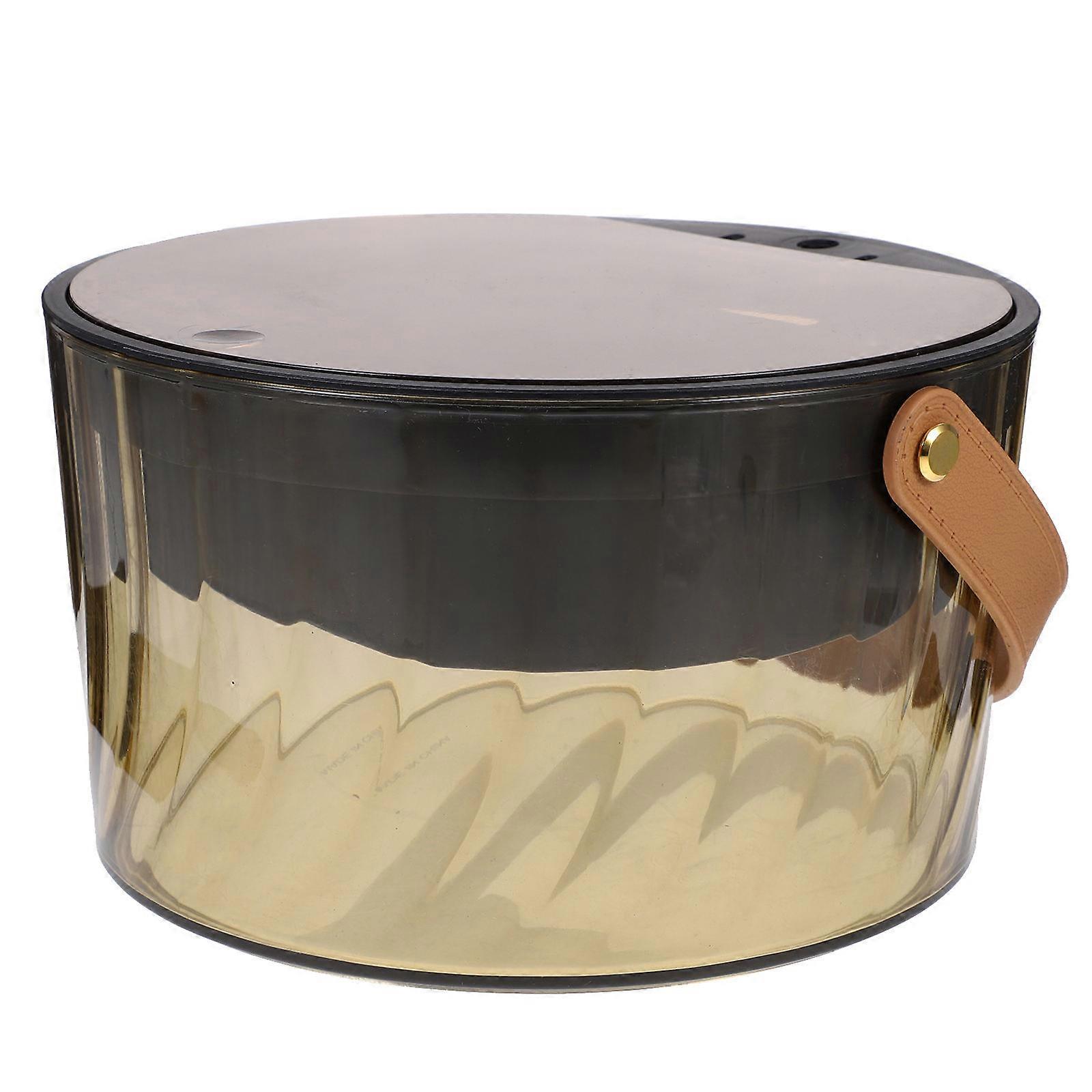 Portable Handheld Trash Can with Press Lid, Lightweight Wastebasket for Home, Office & Camping Use, Compact Garbage Bin for Modern Decor