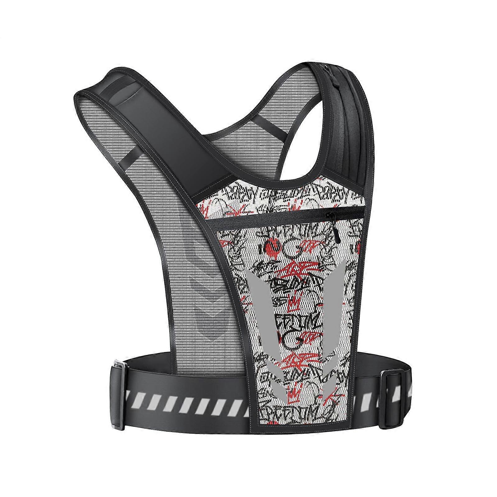 Hydration Vest Lightweight Adjustable Chest Straps Water Daypack Black / Red
