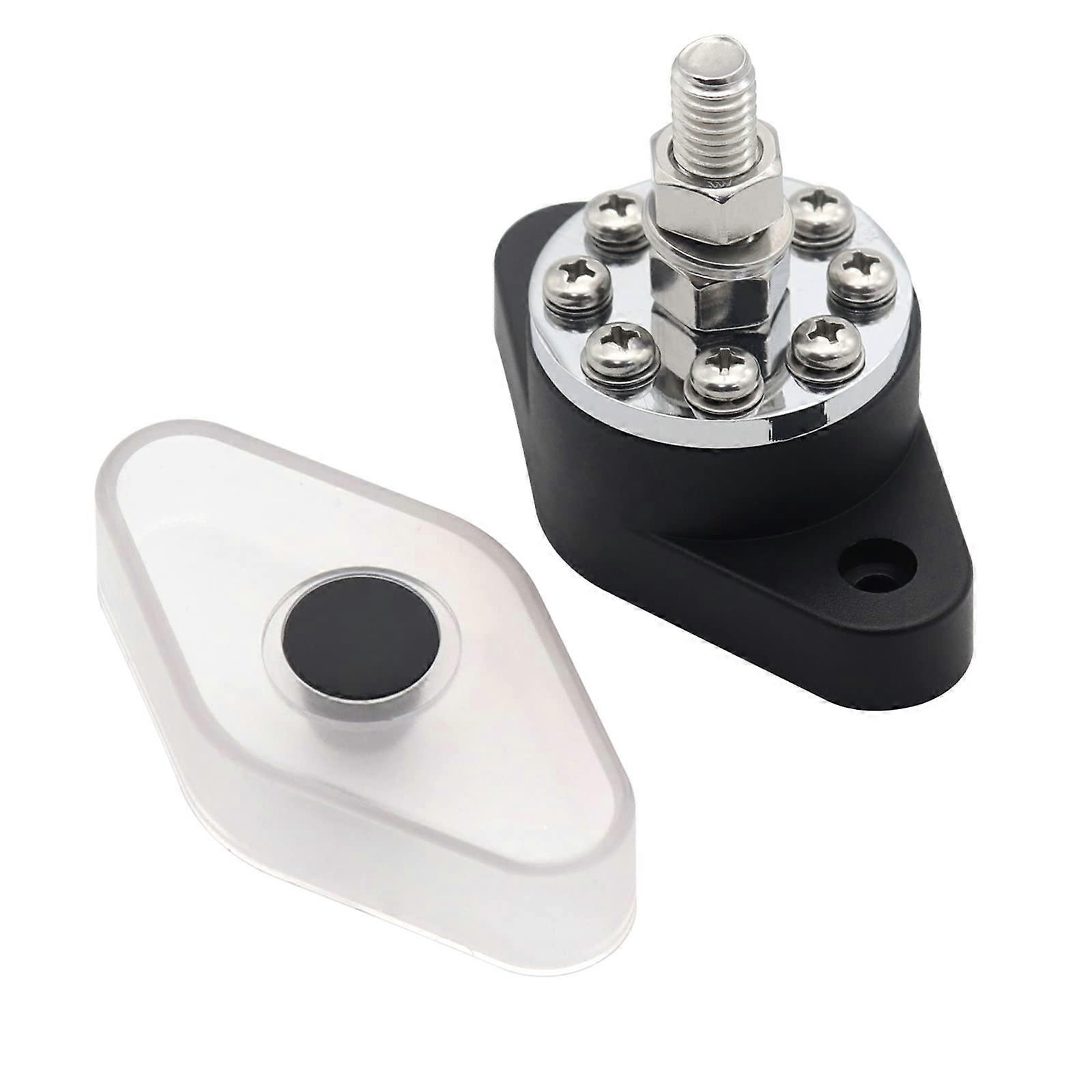 180A 300A Battery Distribution Terminal Block with Cover, Screw Connections for Automotive, Marine, Pickup BK2