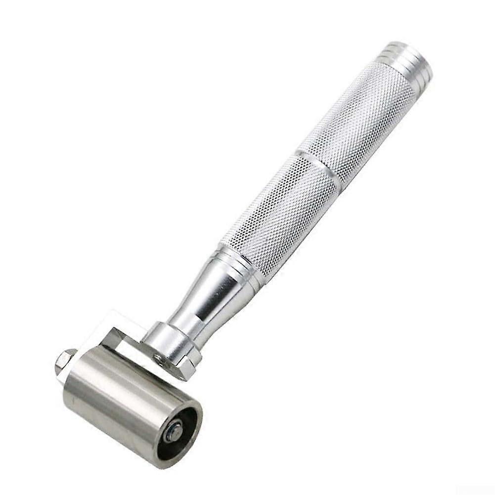 Robust flat stainless steel pressure roller with bearing for improved rolling performance (34 mm)