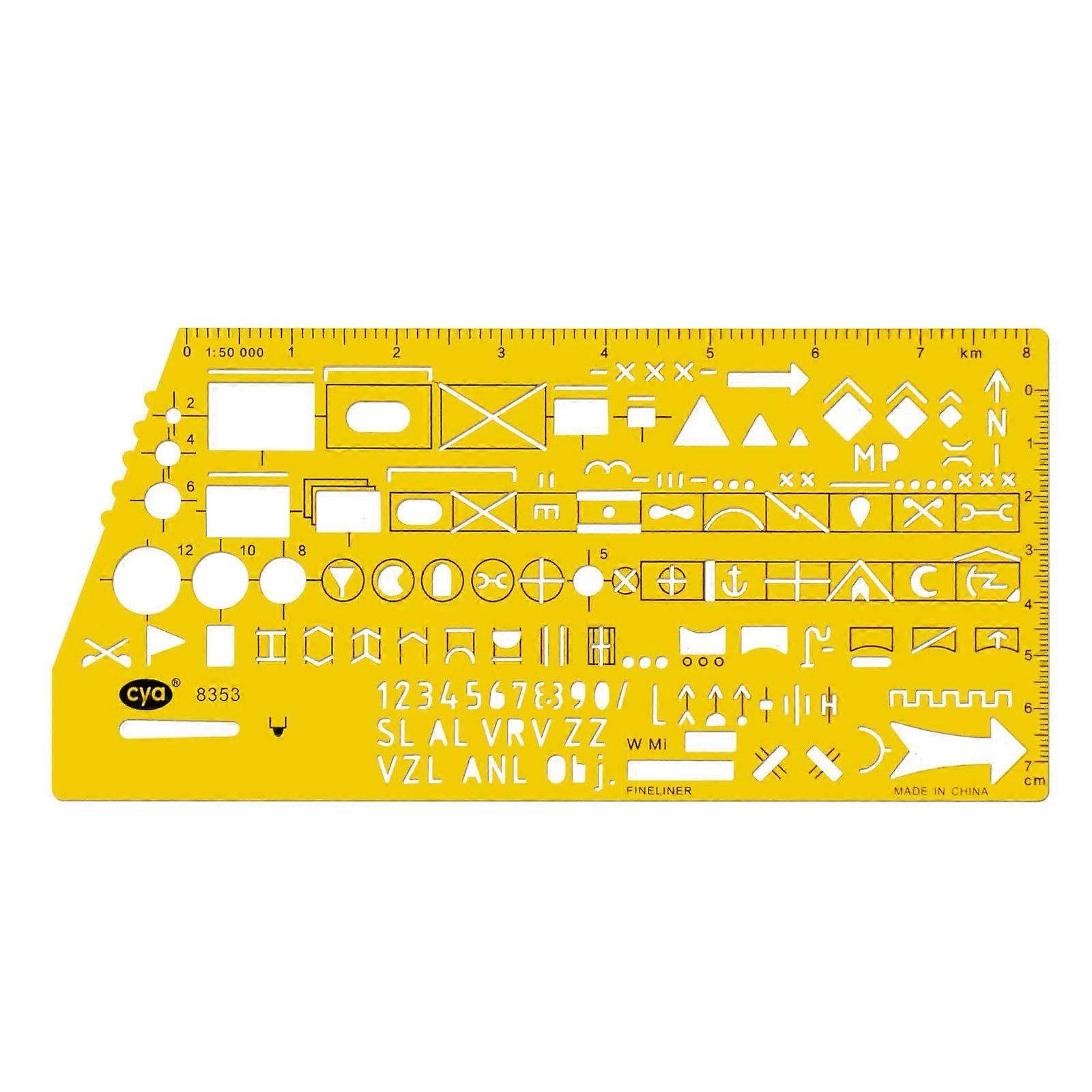 Geometric Drawing Templates With Geometry Ruler For Design Sketches School Study And Office Building Drafts