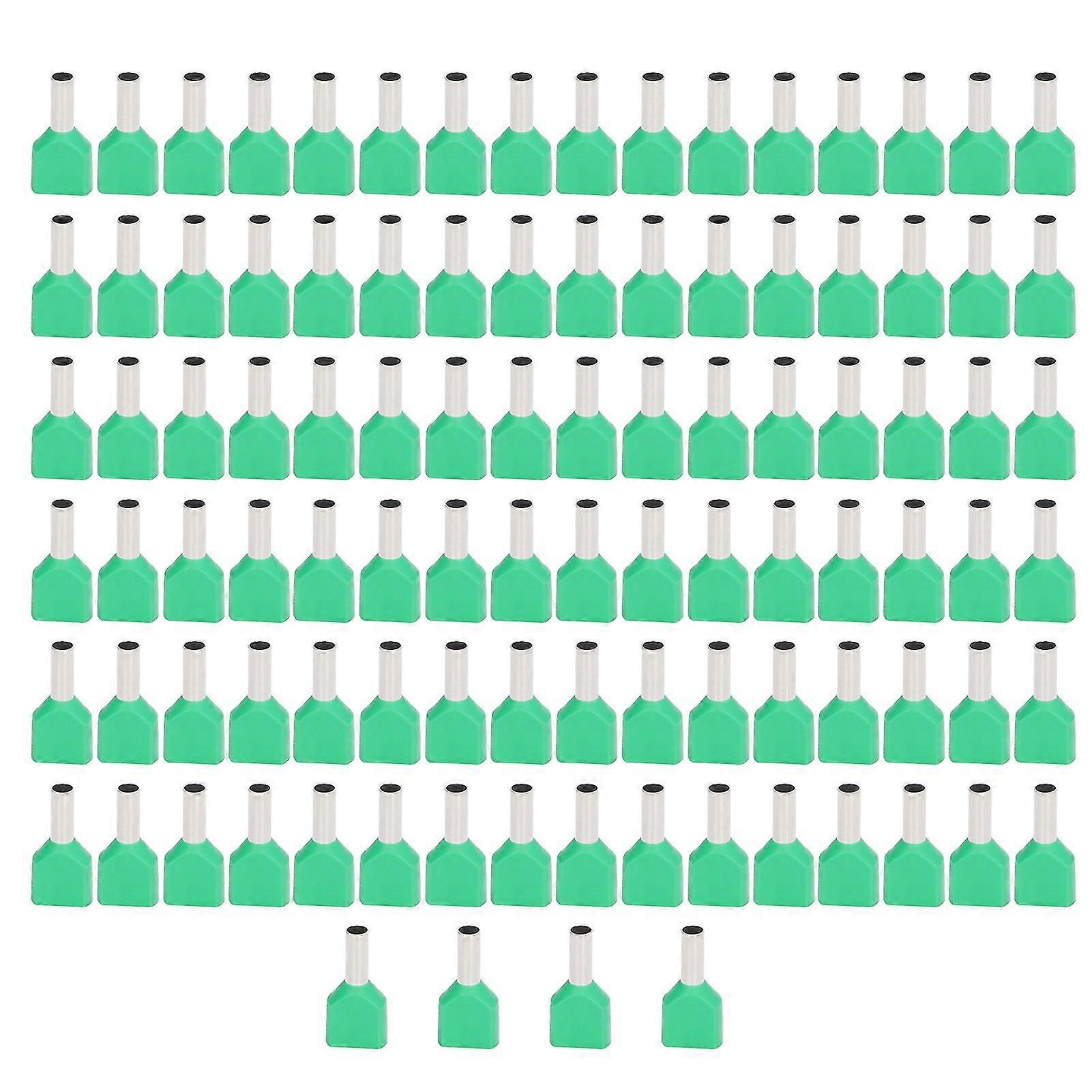 100Pcs Pre Insulated Copper Cord Pin End Terminals with PVC Coating for Cold Pressing
