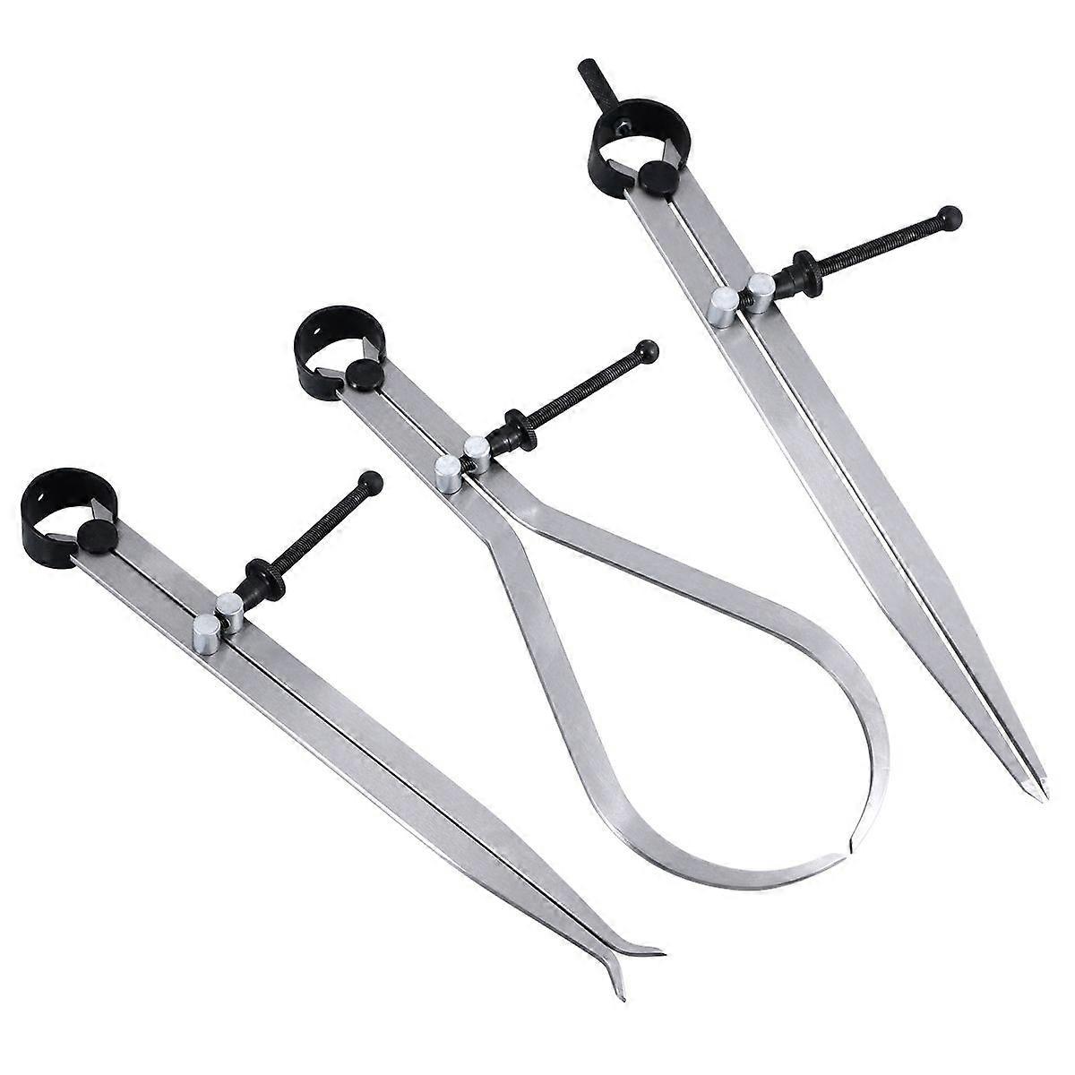 3 Pcs 8 Inch Caliper Set Rapid Adjust Quick Spring Divider Inside ID Outside OD Calipers Fine Adjustment Measuring Calipers