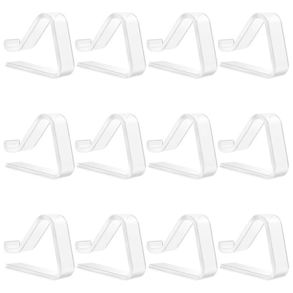 12 Pieces Transparent Tablecloth Clips, Table Cloth Clips,Windproof B