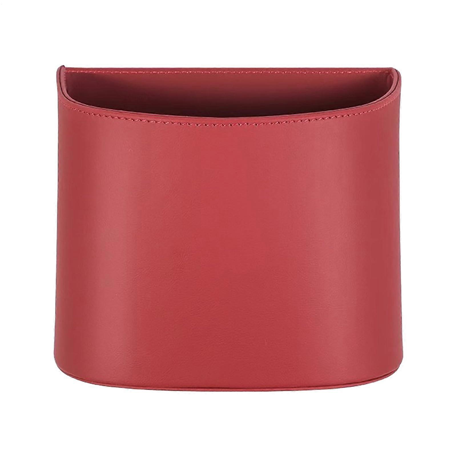 Trash Container - Compact Leakproof Car Trash Bin, Multifunctional Back Seat Organiser 6.89 x 5.91 x 3.94 Inch Red for Trucks