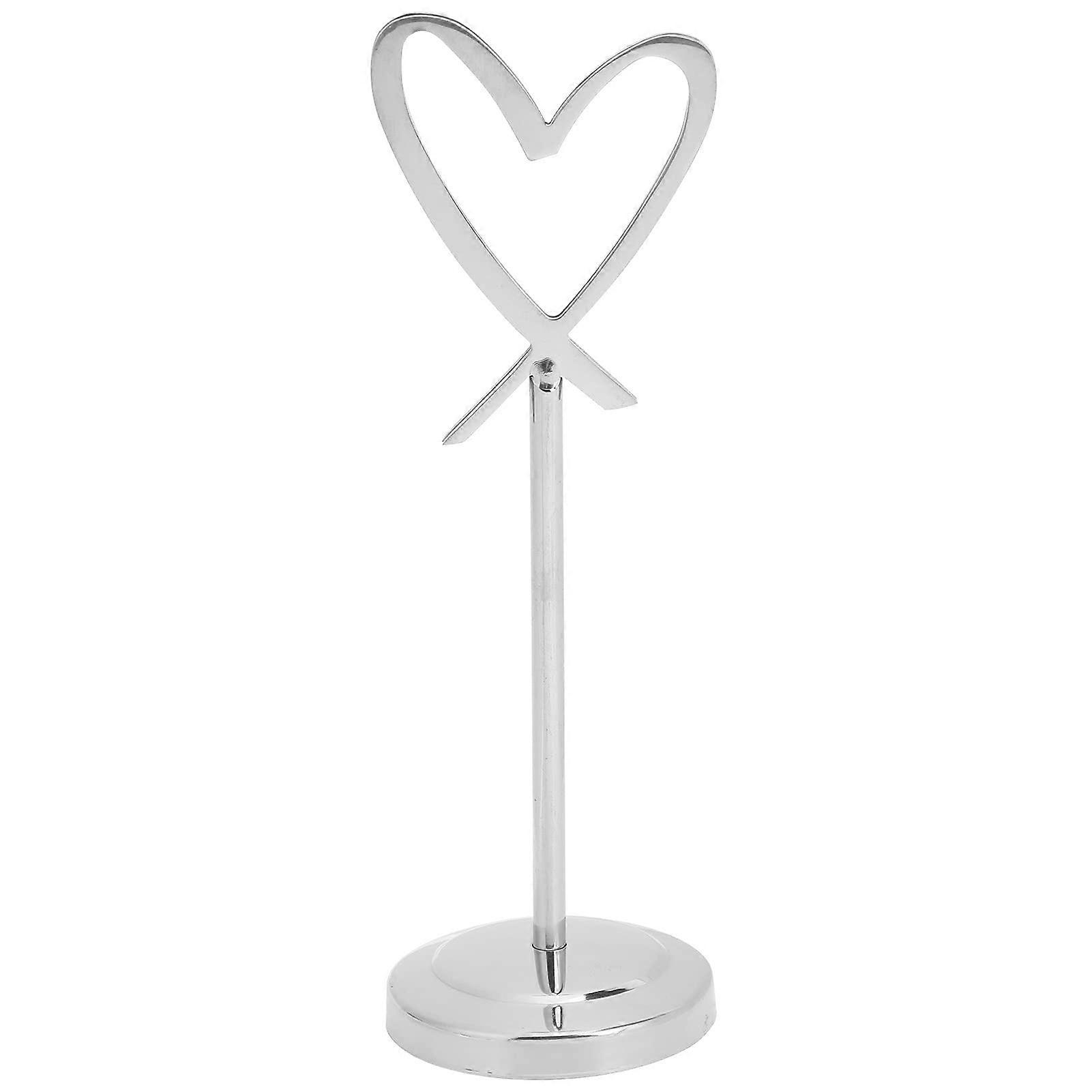 Heart-Shaped Table Number Holder, Wire Name Card Stand, Iron Table Card Holder for Events and Office Use, 2-Pack