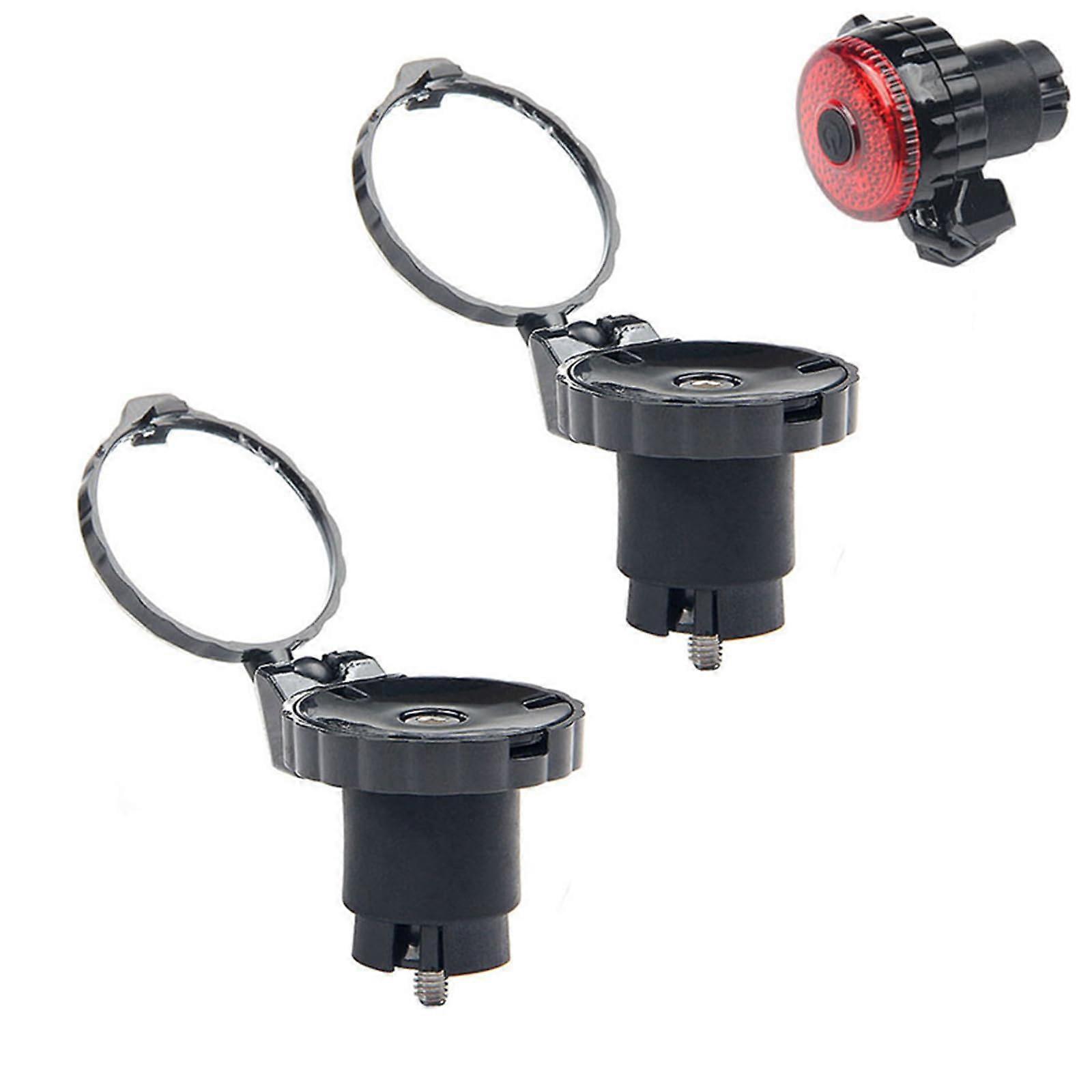 Bicycle Mirror Pack of 2 Mini Folding Rear View Mirrors, 360 Degree Adjustable Handlebar Mirror, Universal Mountain Bike