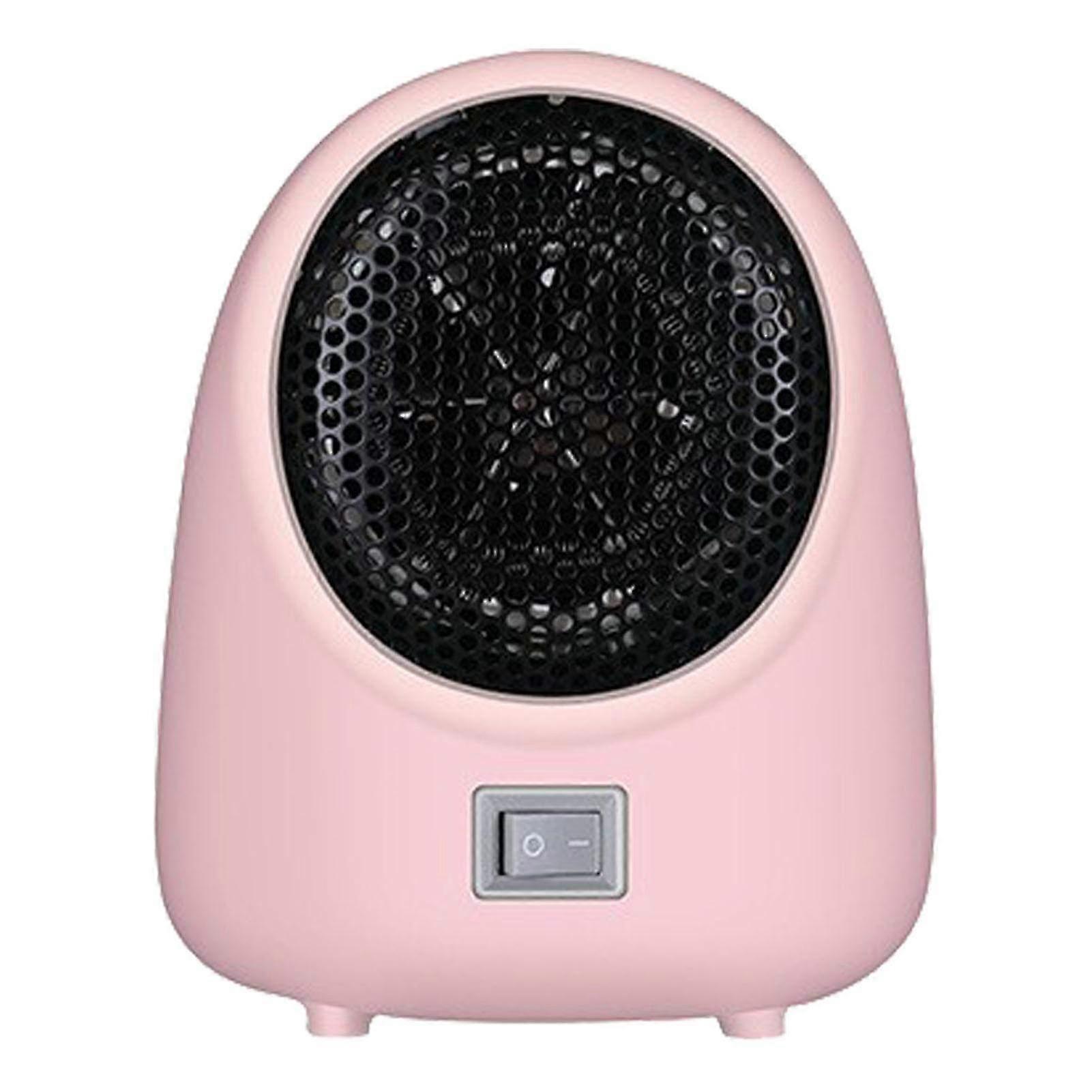 Fast Heating Mini Space Heater with Overheating Protection - Compact Table Warmer for Home, Pink Color, EU Plug 220V