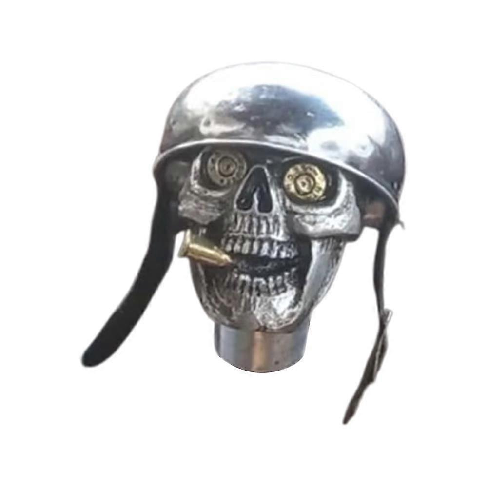 Pomo de palanca de cambios con diseño de calavera de soldado, hecho a mano. Diseño único y duradero para la conducción diaria.