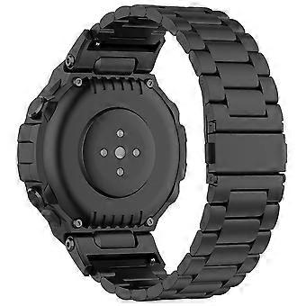 Watch Band Compatible For Huami Amazfit T-Rex Pro A1918 Titanium Alloy 3-Bead Wrist Strap