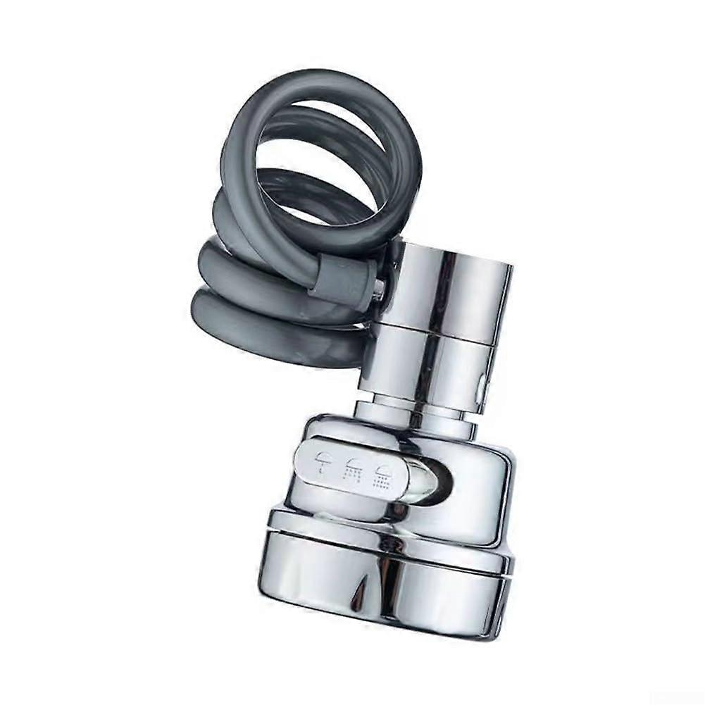 Extended Showerhead Faucet Extension with Three Adjustable Pressurized Settings, Chrome Finish, Universal Compatibility
