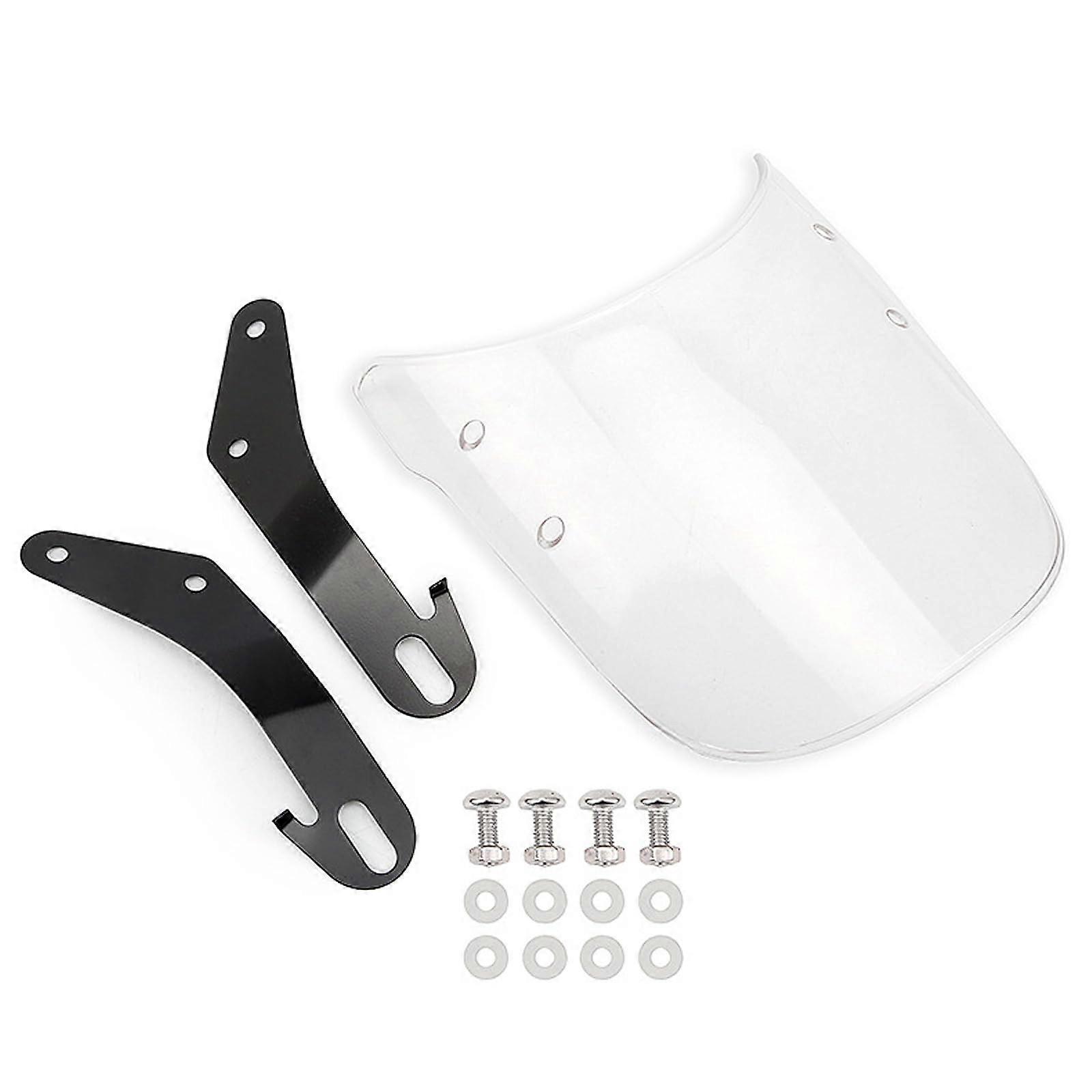 Transparent Motorcycle Headlight Protection Shield, ABS Construction, Optimized Aerodynamics, Fits 10.2-17.8 cm Windshields