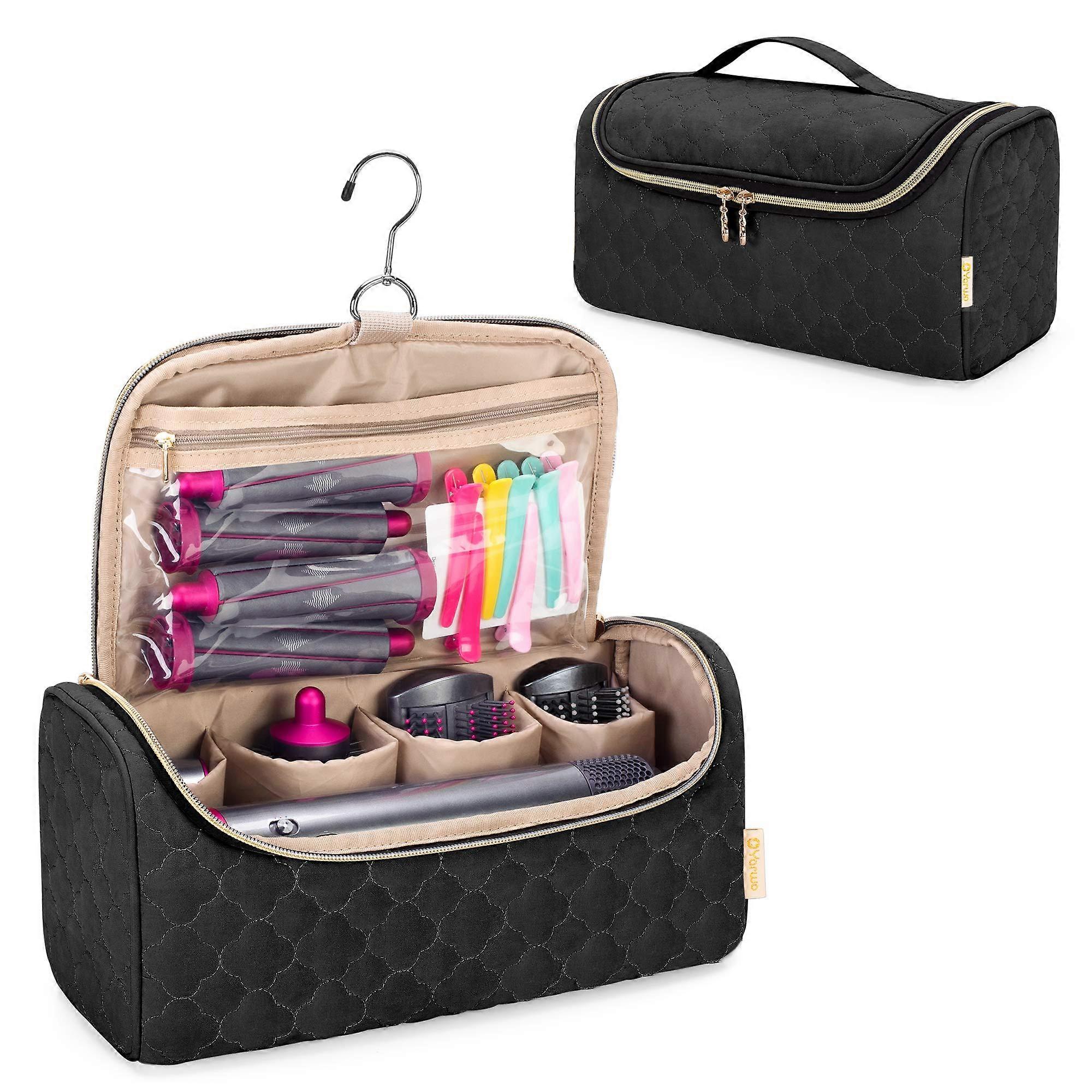 Travel Organiser Bag for Dyson Airwrap Styler Attachments, Black