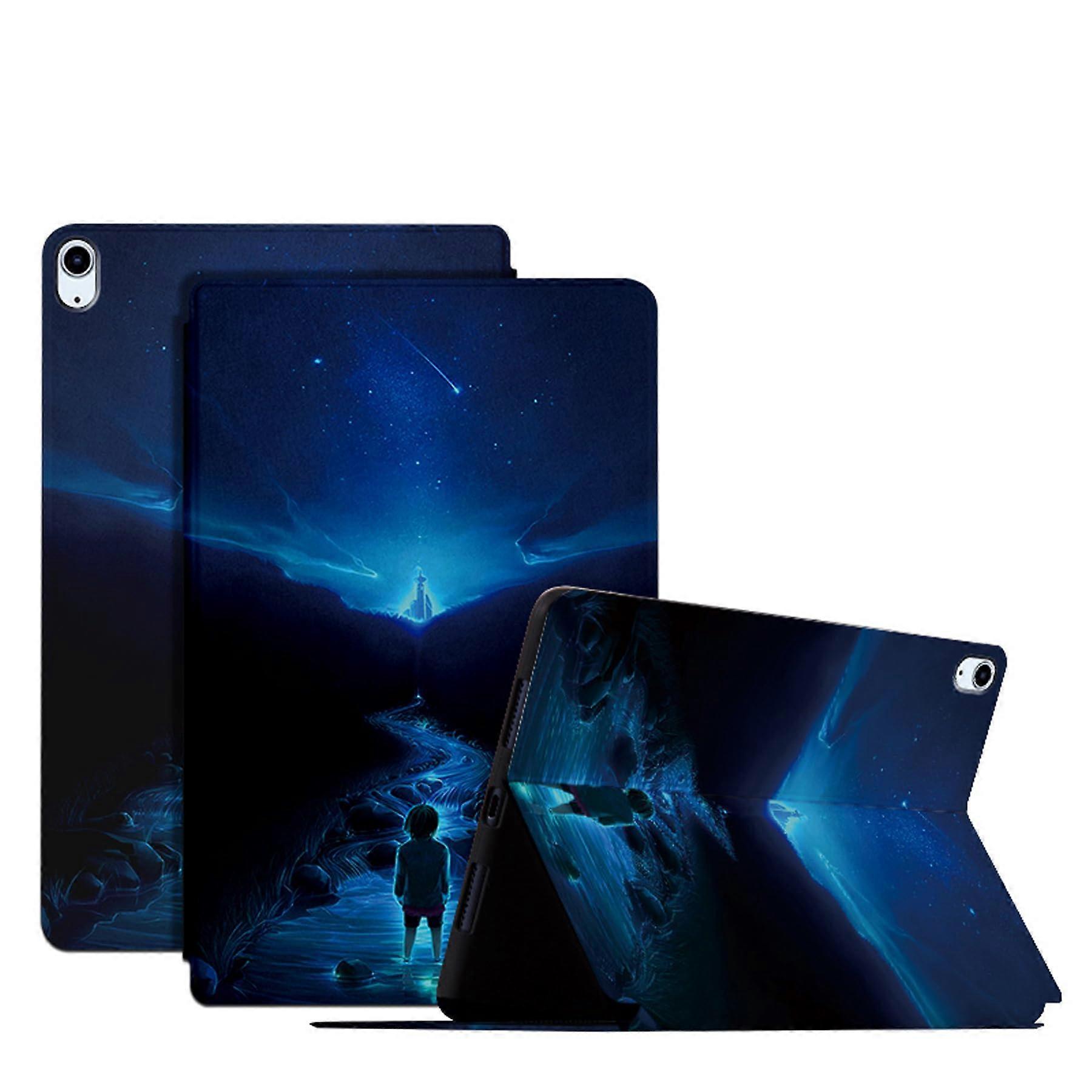 DayQiQiPu Case for iPad (A16) 11th Gen 11.0 Inch Leather Starry Flow Pattern Cover