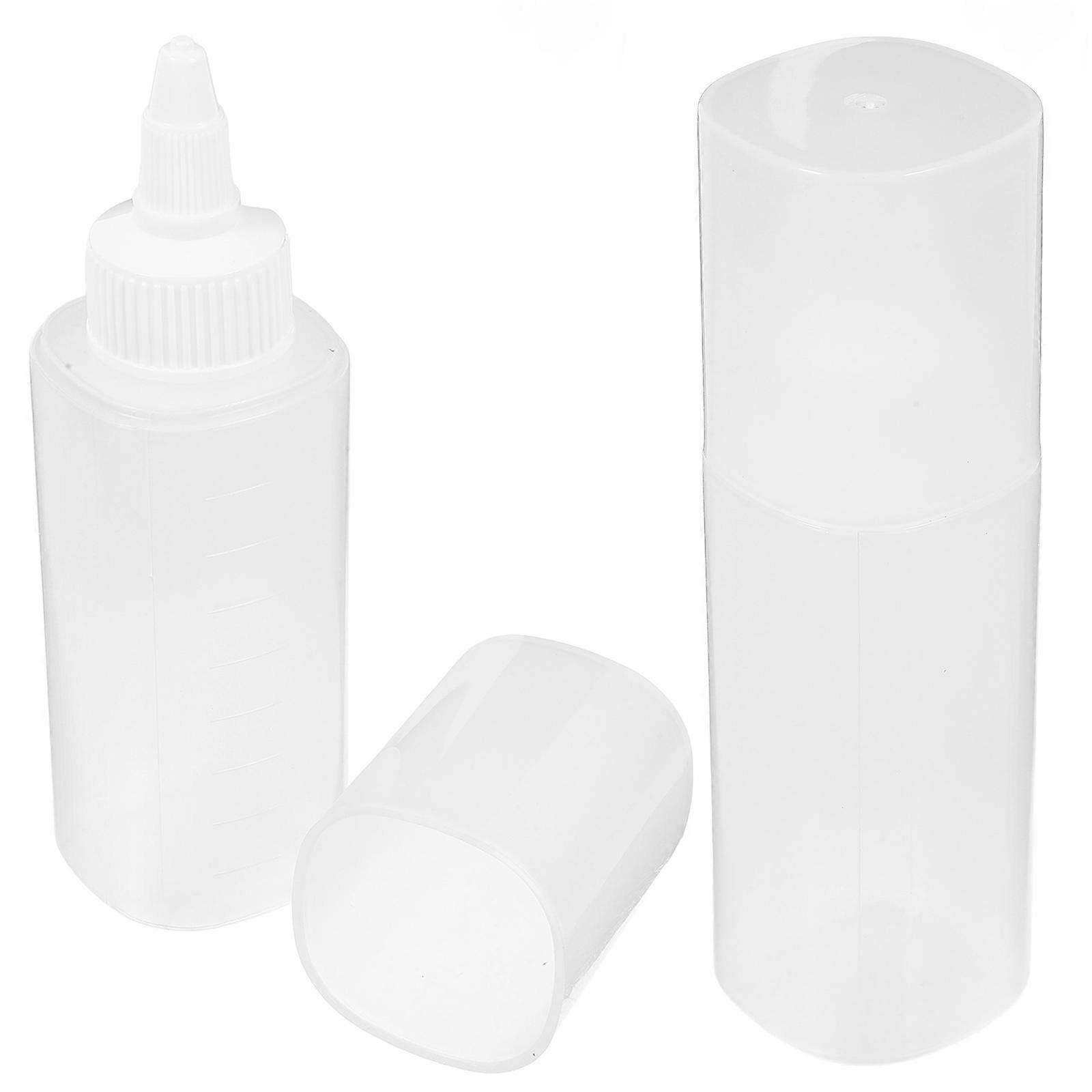 Portable Jam Squeeze Bottles Storage Bottle for Camping Transparent Plastic Material with Condiment Dispensing 2Pcs