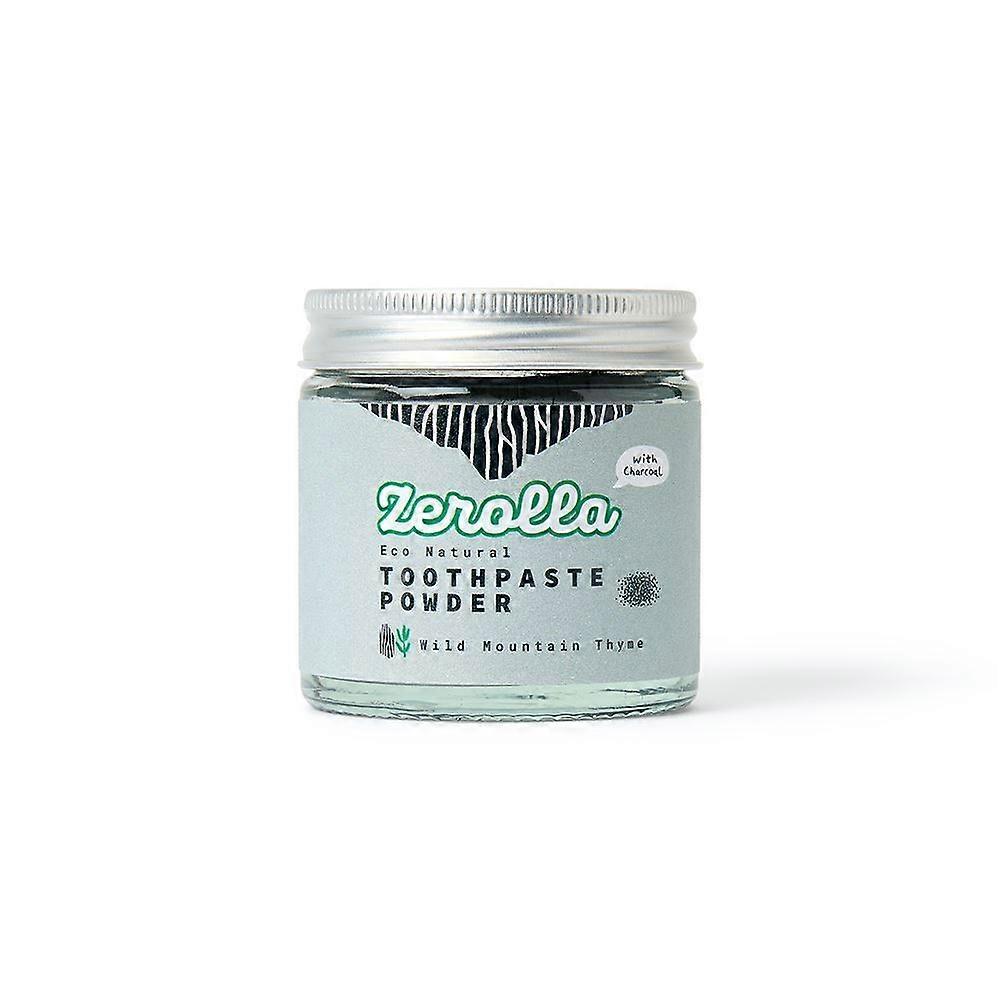 Zerolla Eco Natural Whitening Toothpaste Powder - Charcoal Thyme - 3 Pack