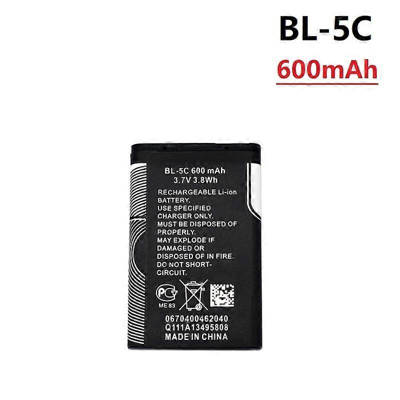 1pcs 3.7V 1020mAh μπαταρία BL-5C BL5C BL 5C επαναφορτιζόμενες μπαταρίες για το Nokia 2112 2118 2255 2270 2