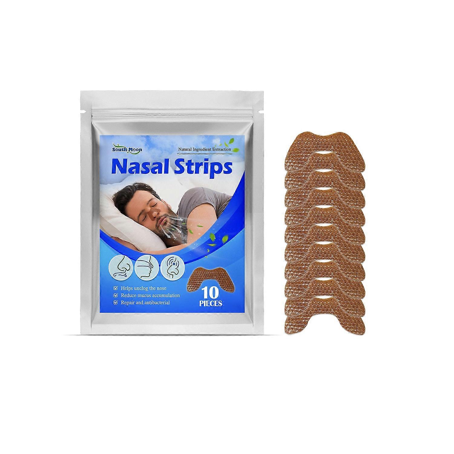 1-6x SOUTH MOON 10PCS Nasal Care Strips for Reduce Snoring and Relieve Nose Congestion