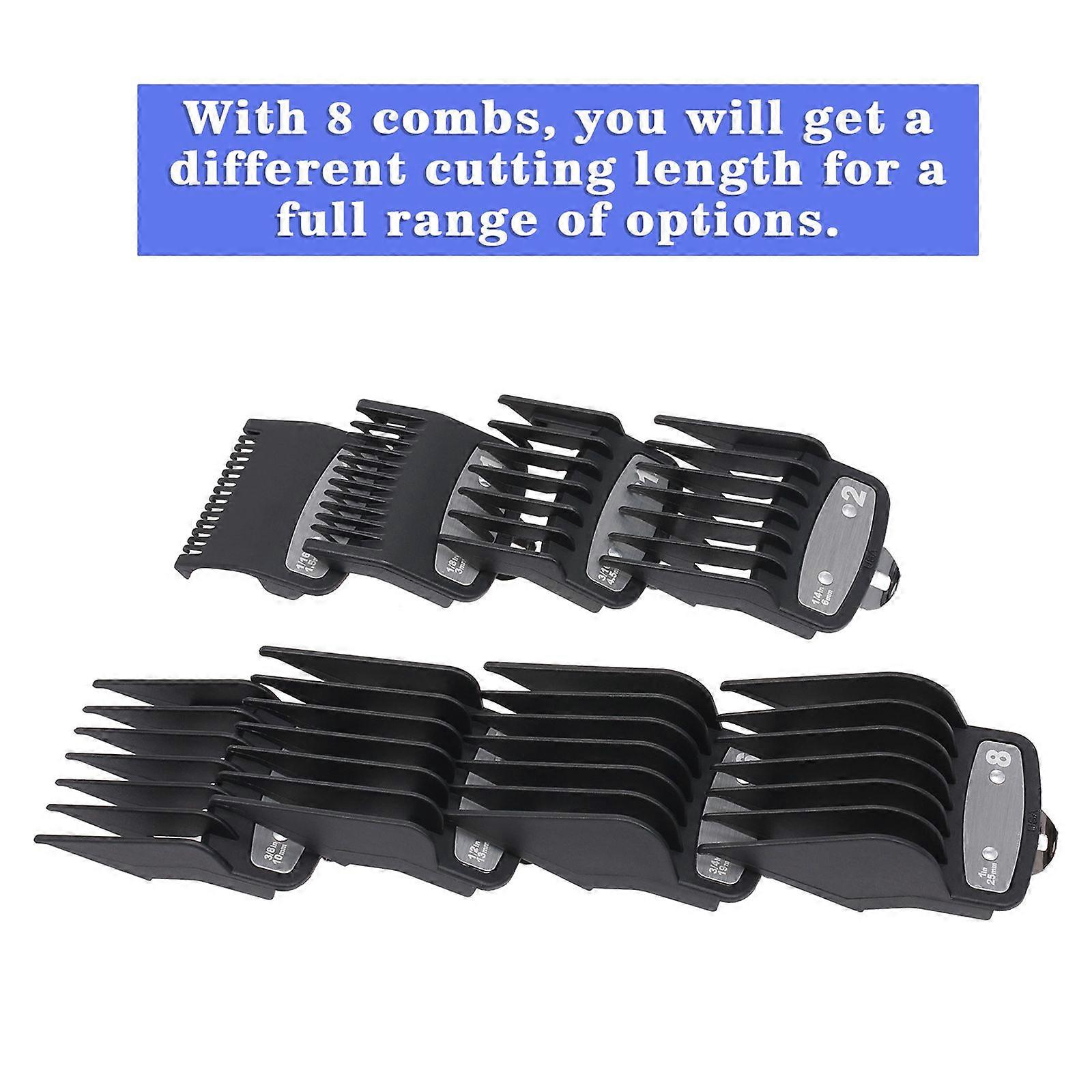 8 Sizes Guide Comb Set Hair Clipper Cutting Combs Limit Combs