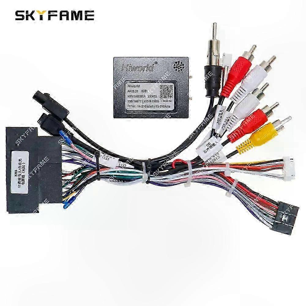 Car Wiring Harness Adapter for Alfa Romeo Giulietta and Giulia Models with Android Radio Support