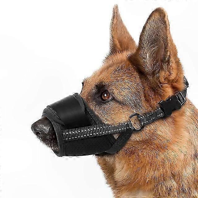 Comfortable Breathable Mesh Muzzle for Medium and Large Dogs - Prevents Biting Chewing and Barking Safely