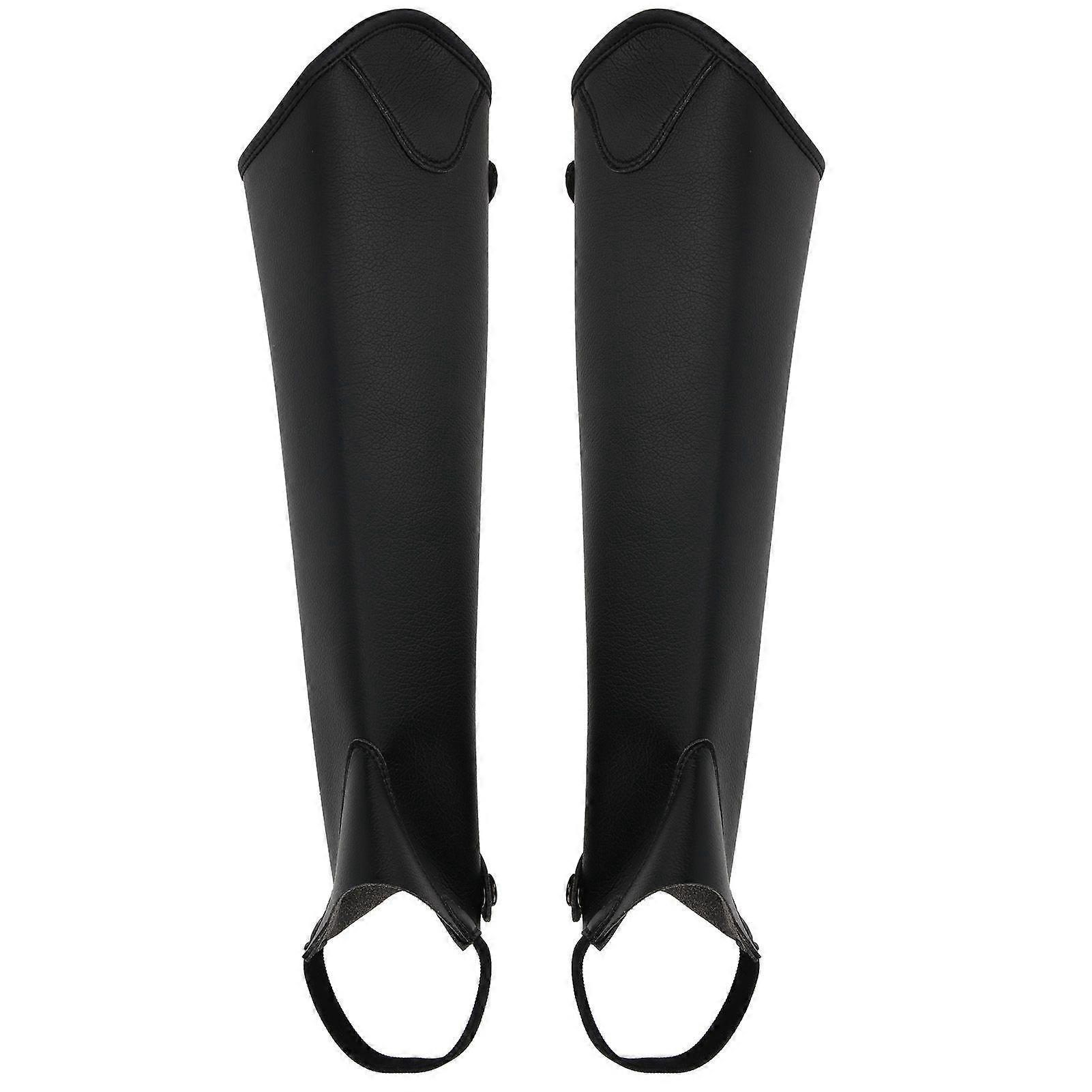 Superfaser-PU-Leder-Half-Chap-Reit-Körperschutz-Ausrüstung für Erwachsene L