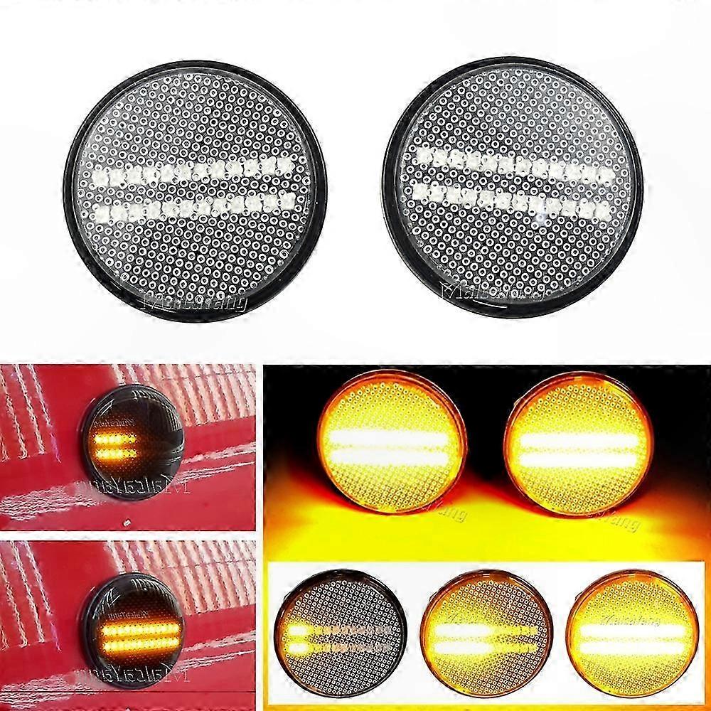 Universal 2-Piece LED Arrow Turn Signal Indicators with Side Marker Lights for Canbus Systems 1989-2015