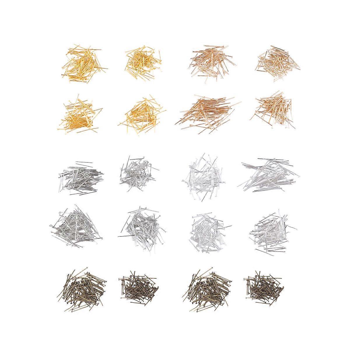 Flat Head Pins for Jewelry Making Assorted Color T Shape Needles 4000pcs Including 5 Colors and 4 Sizes