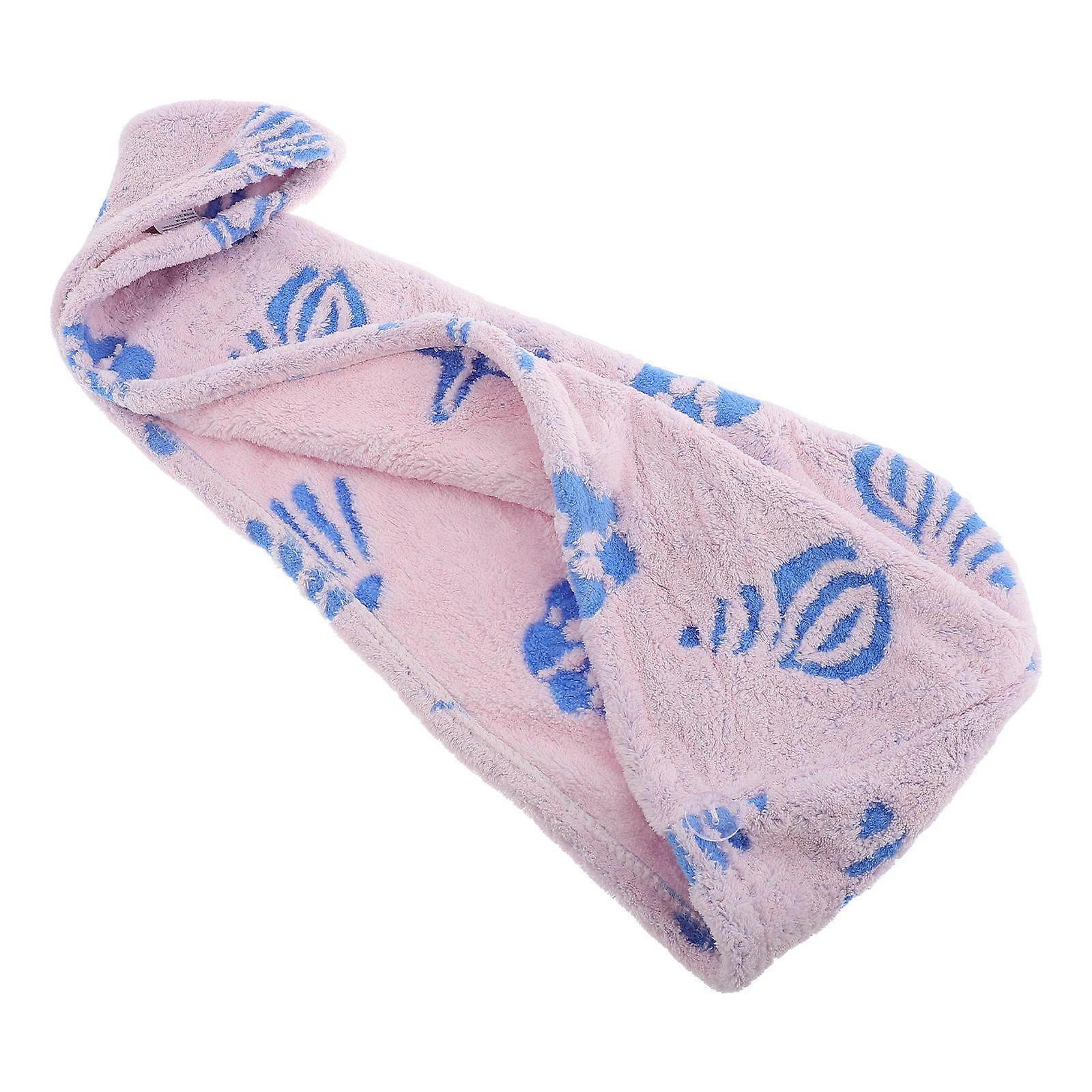Portable And Lightweight Hair Turban For Women Bath Shower Quick Drying Soft Coral Fleece 1Pack