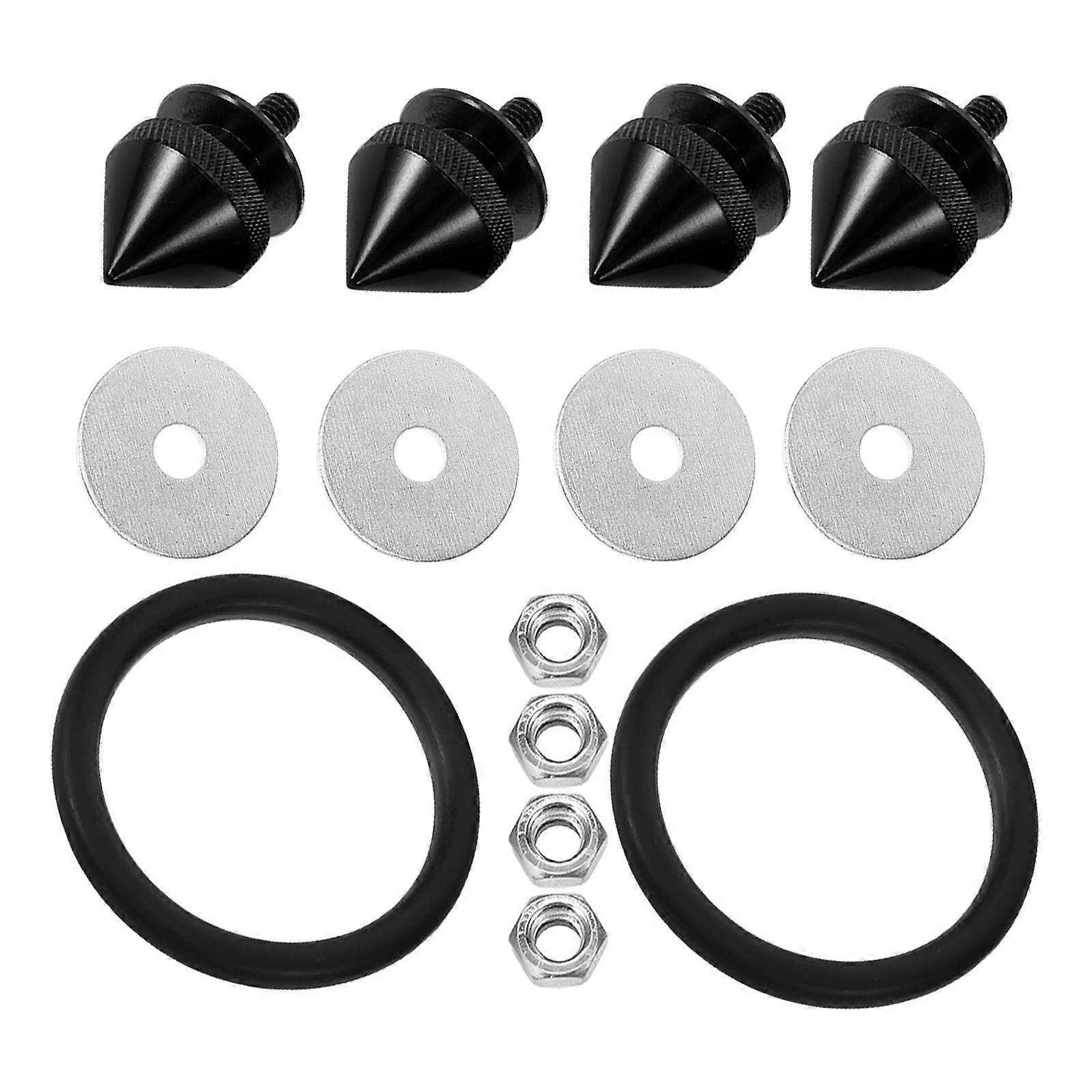 1 Set Car Bumper Fasteners Aluminum Alloy Black Color for Car Use Enhancing Safety Durability