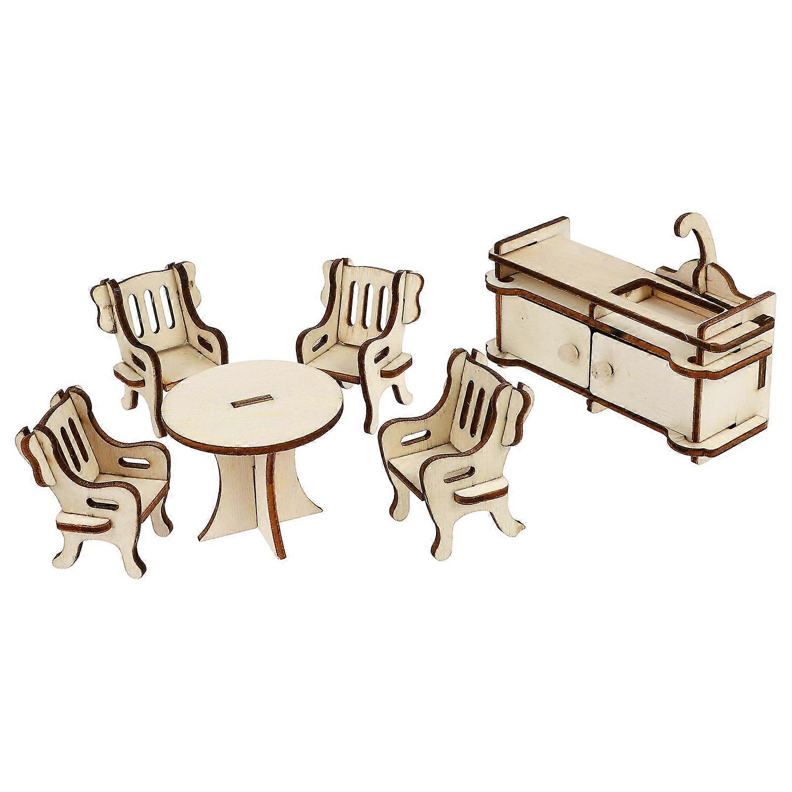 Mini House Furniture Accessory Set for Home 1Set Khaki Color