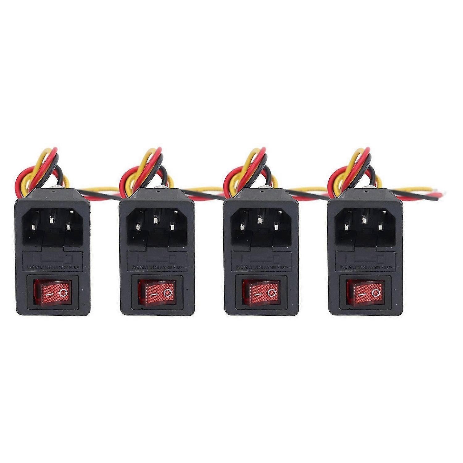 2025 Latest Model 4Pcs 3D Printer Connector Fuse Power Switch with Indicator