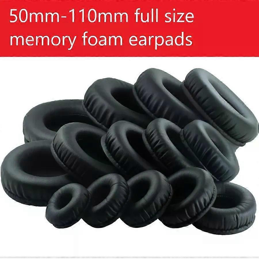 replacement earpads headphone general cushion 60mm 70mm 80mm 90mm 100mm round Protein Leather memory foam ear pads
