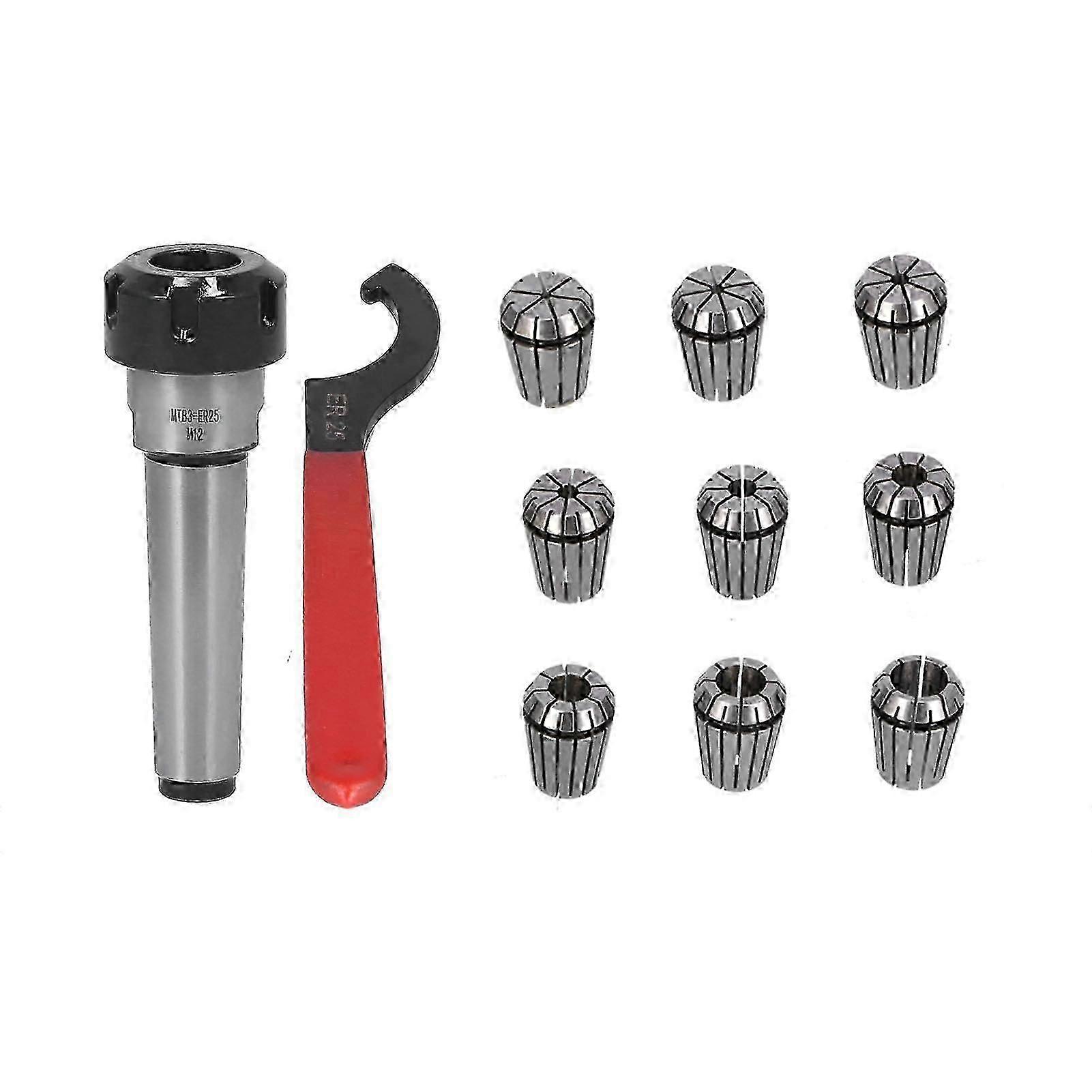 ER25 Spring Clamps Morse Taper Connecting Shaft Collet Chuck Morse Holder Wrench Spring Collet Set
