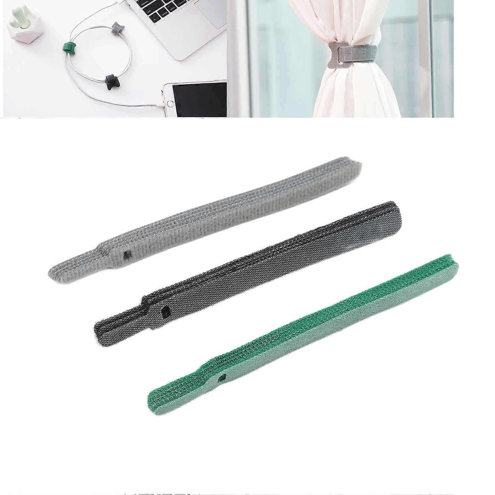 15pcs Nylon Reusable Adjustable Hook Loop Cable Ties 14.5x1.1cm