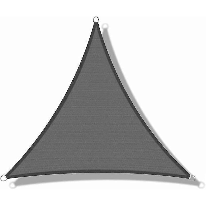 シェードセイル(HDPE)三角形5 x 5 x 7m無煙炭UVプロテクションテラス用