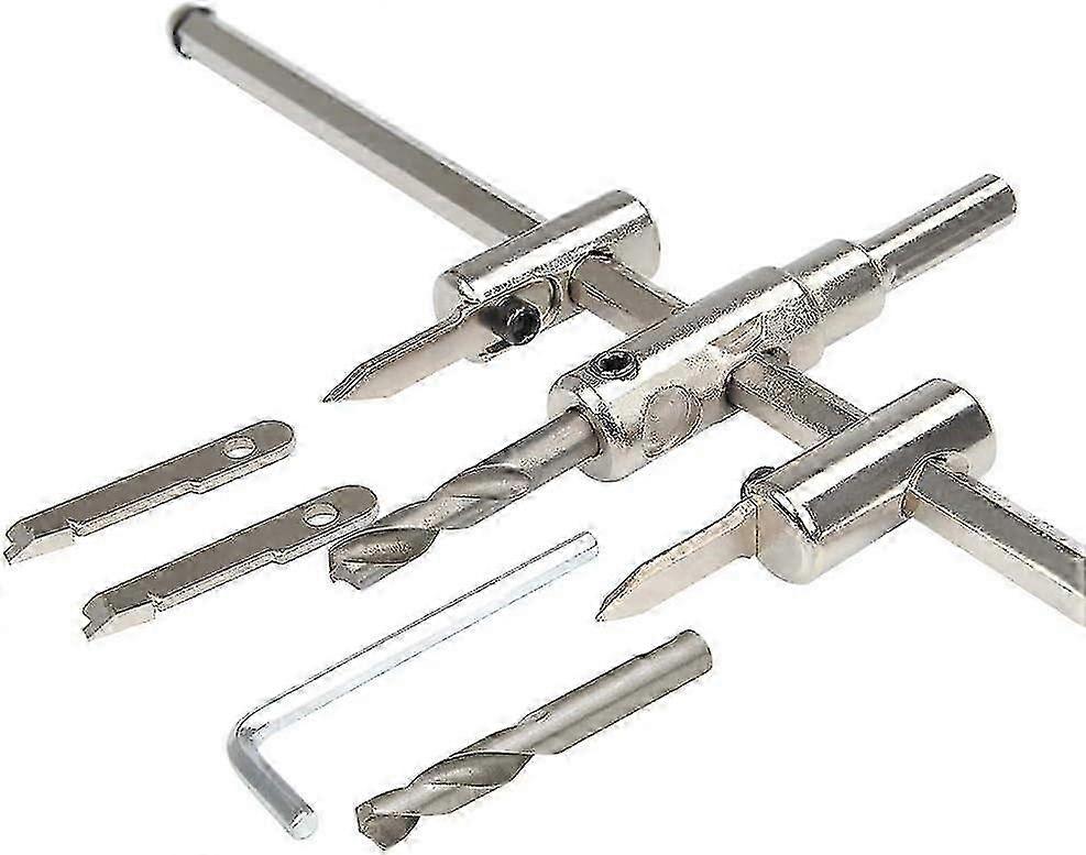 2025 Drill Holes Drill Bit Adjustable 30-300mm Cordless Circle Cutter Blade Alloy Plane Drilling Carpentry Drilling Holes on Speaker Carpentry Plastic