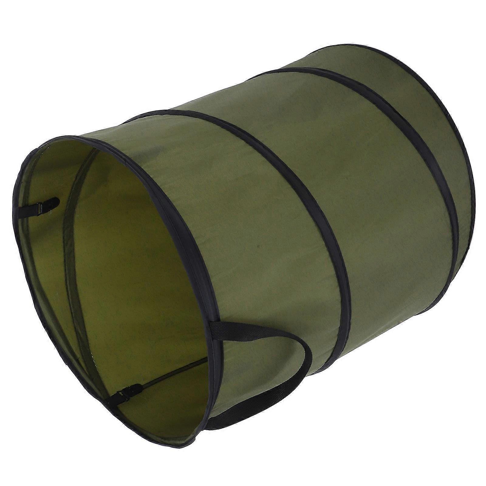 Brown Portable Trash Can for Camping with Clip Resistant Material