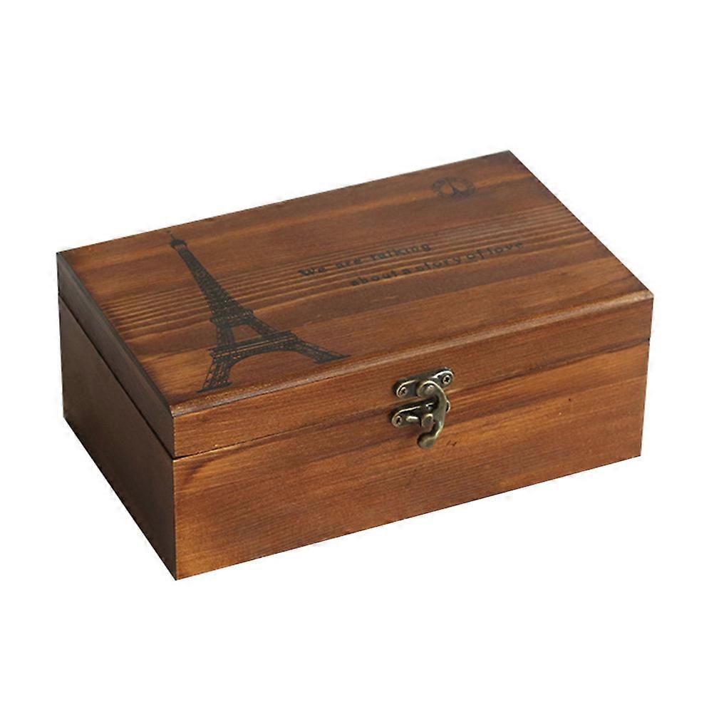 Wooden Needlework Box Sewing Kit Box for Storage Use with Durable Lock
