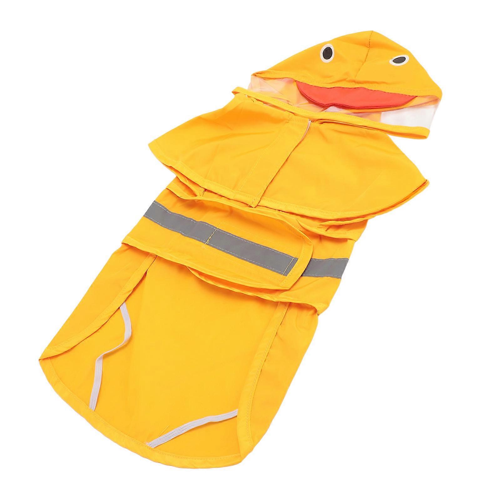 Dog Raincoat Waterproof Transparent PVC Hooded Jacket M Medium