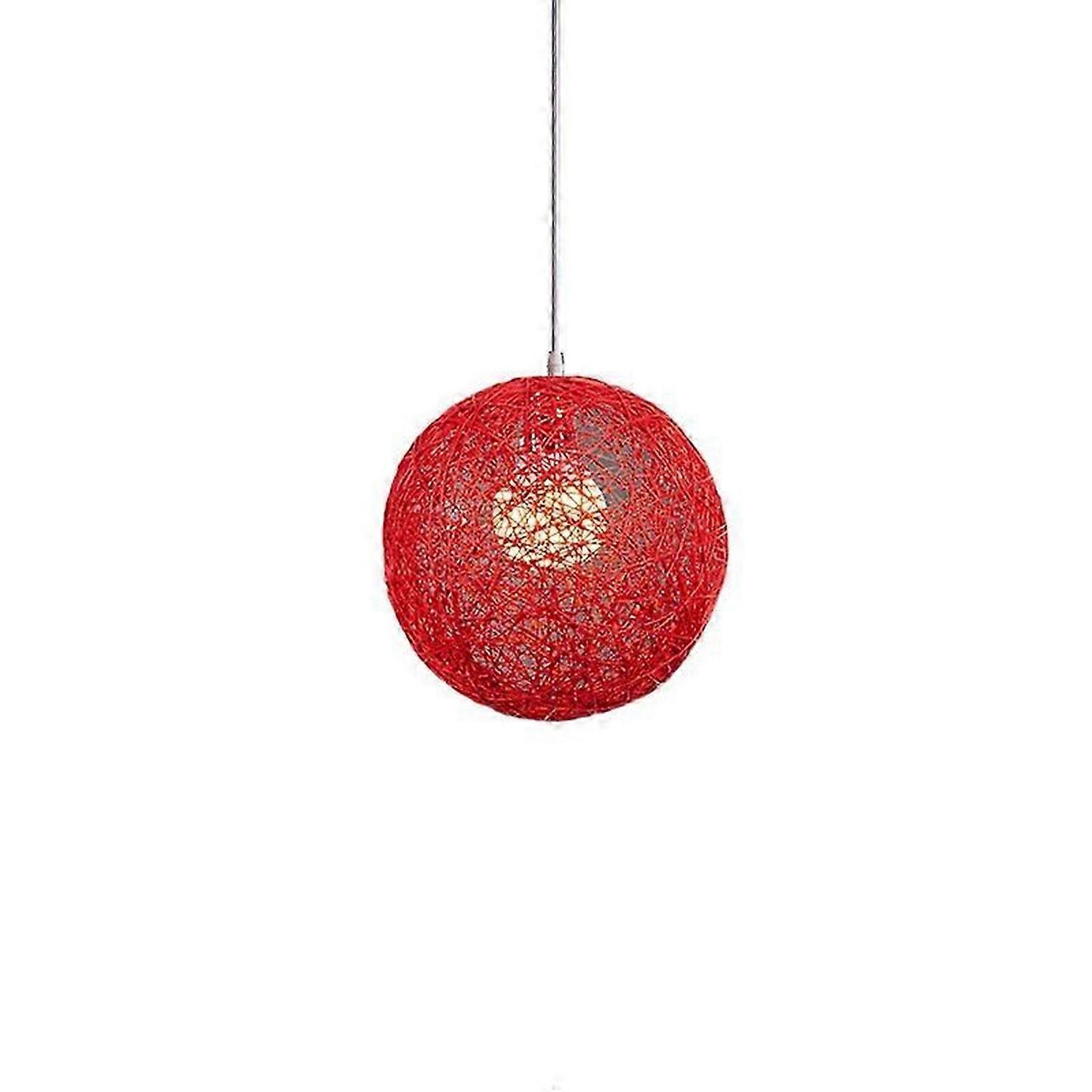 Red Bamboo, Rattan Chandelier Spherical Rattan Nest Lampshade