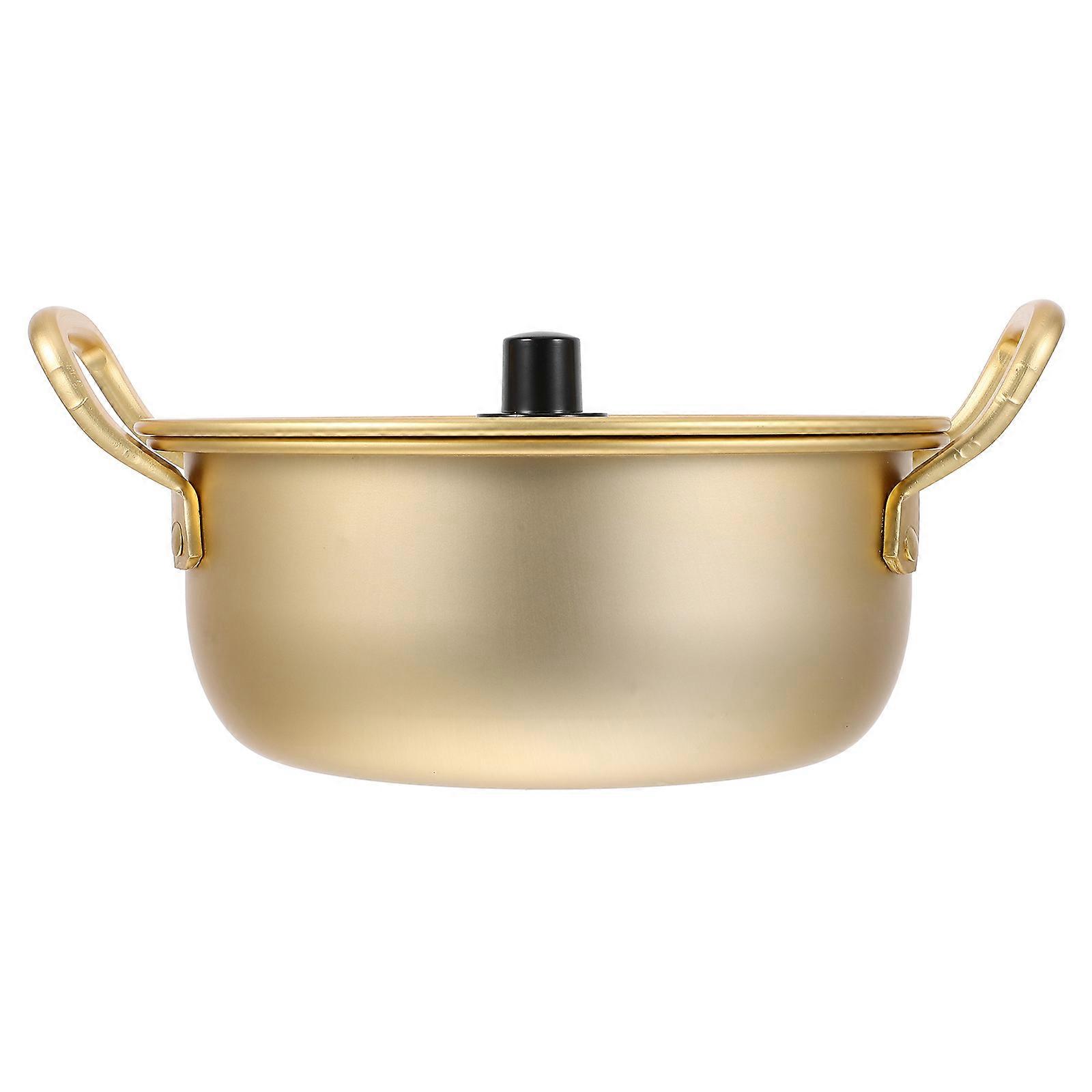 Korean Ramen Noodle Pot Small Design Noodle Pot For Outdoor Events In Golden Color With Cooking 1Pack