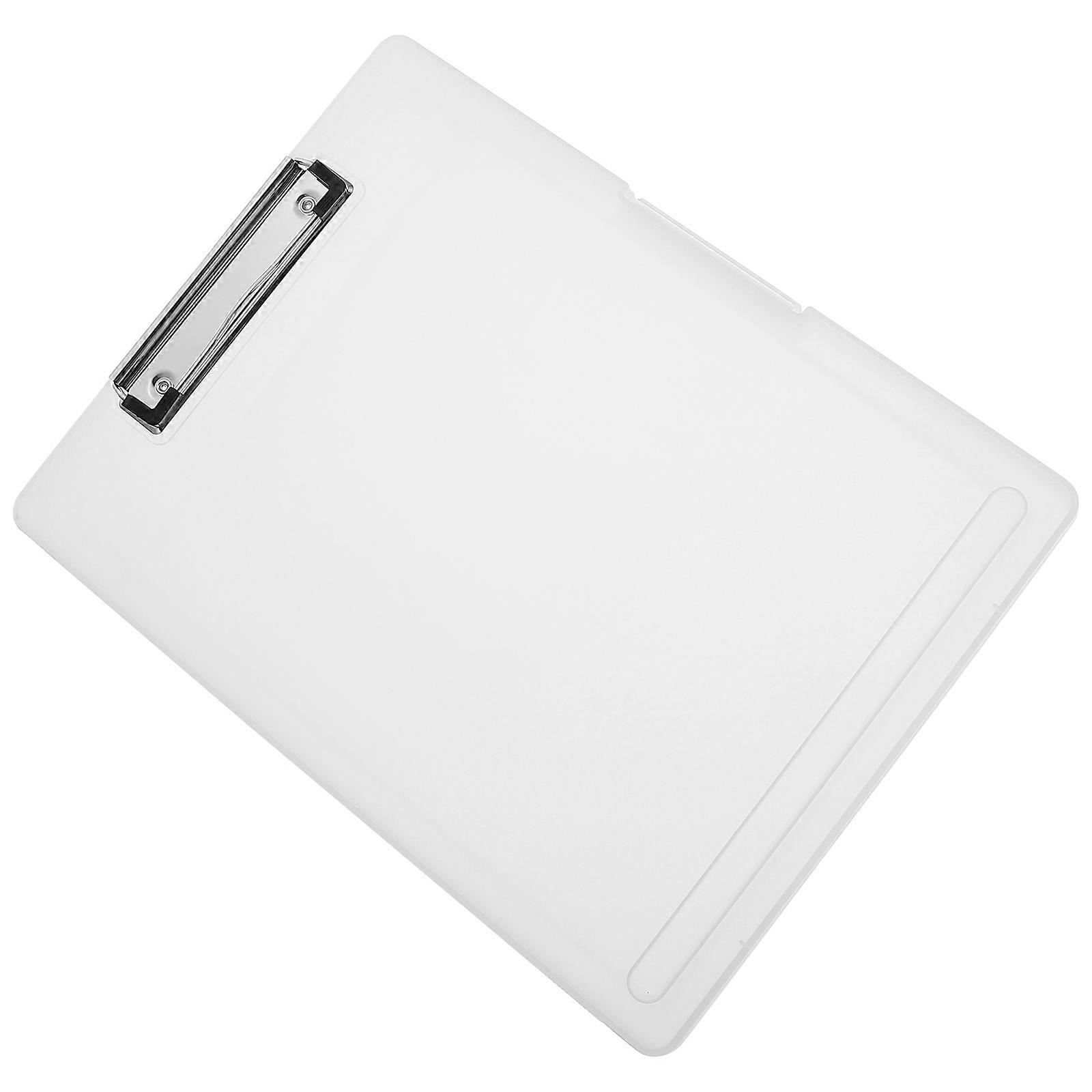 Doctor Clipboard Portable File Folder Document Storage for Office Transparent Plastic and Stainless Steel 1Pcs