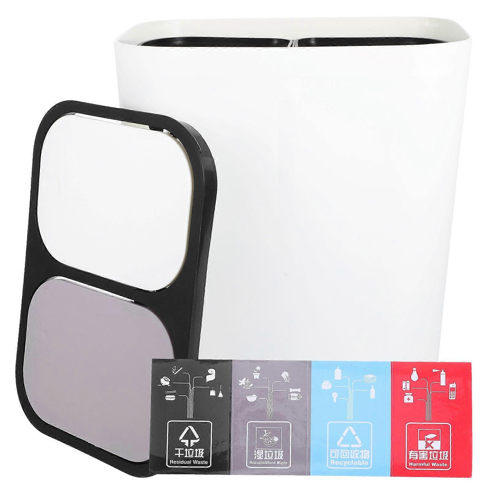Classification Garbage Can Trash Can Plastic Rubbish Garbage Storage Box Container (Random Color)