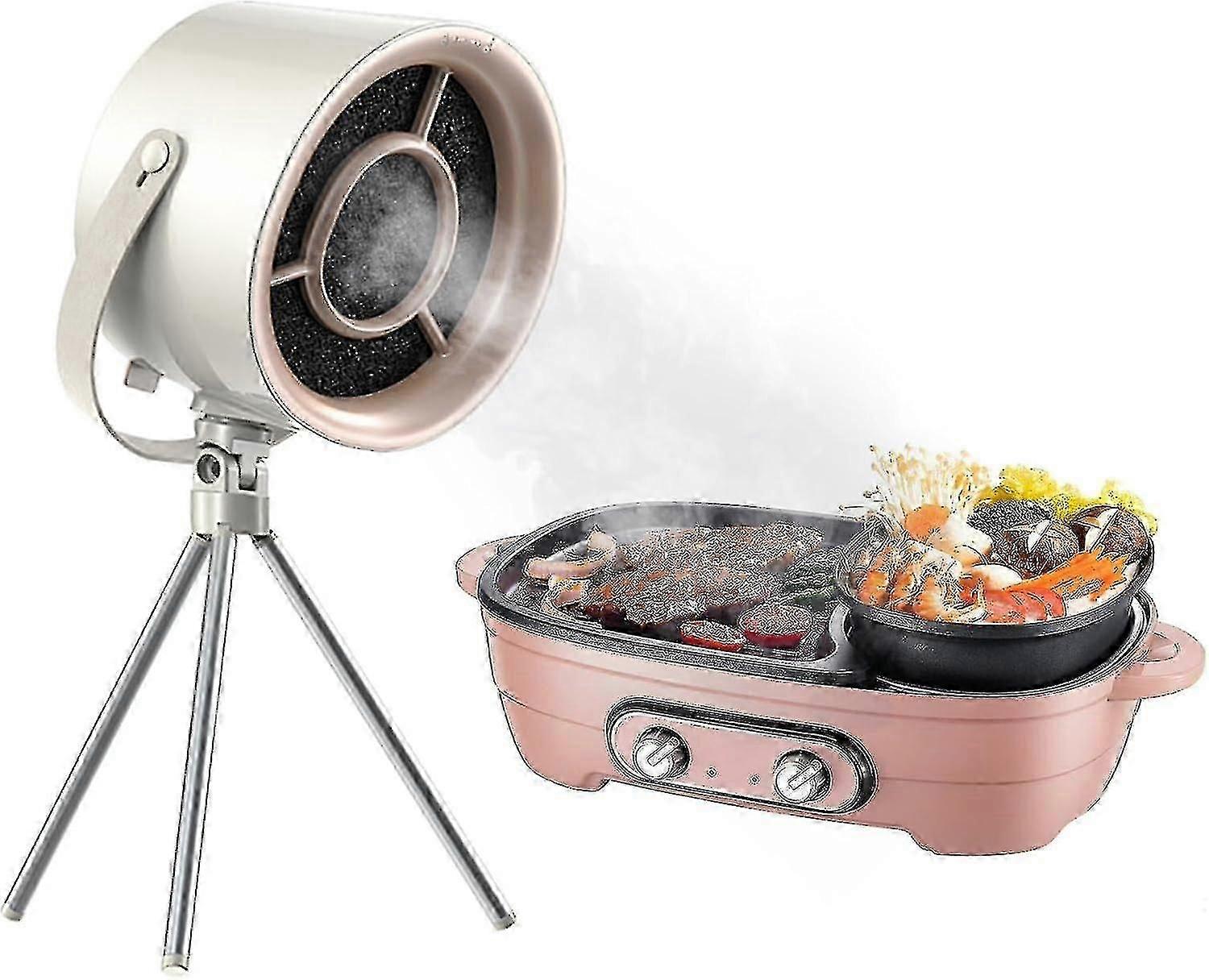 Desktop Range Hood, Mini Range Hood With 4 Speed Exhaust Fan, Portable Cooker Hood With Detachable Stand For Indoor Bbq