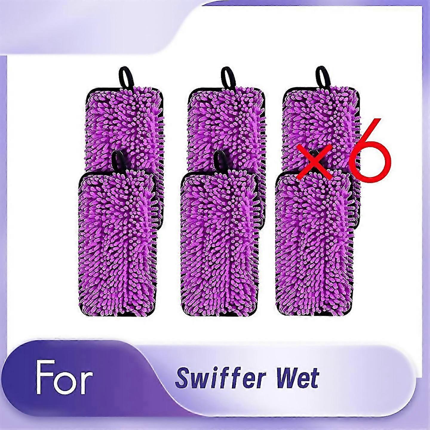 For 6 Pack Reusable Mop Pads For Wet Jet