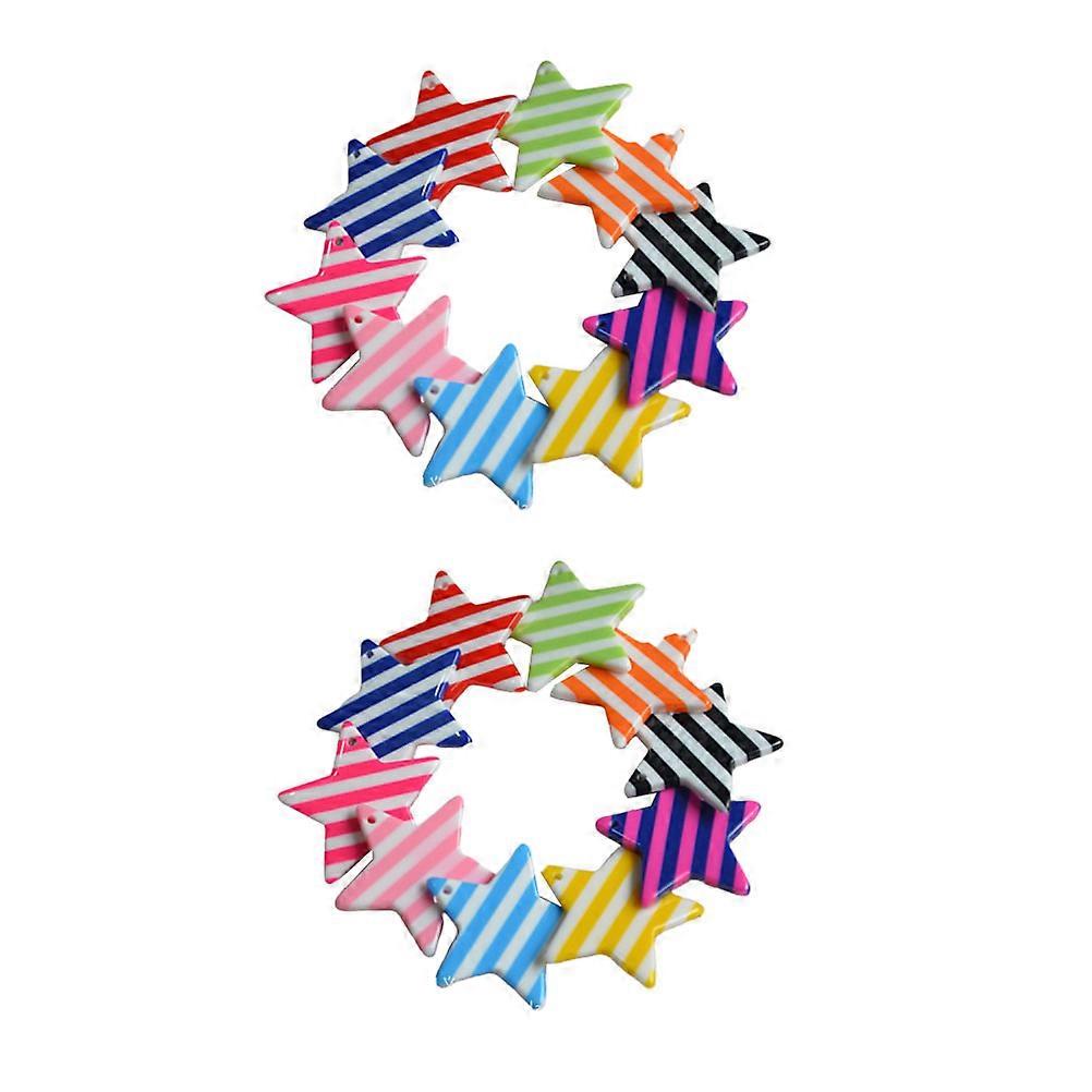 DIY Resin Accessory Five-Pointed Star Pendant for Craft Making 20Pcs