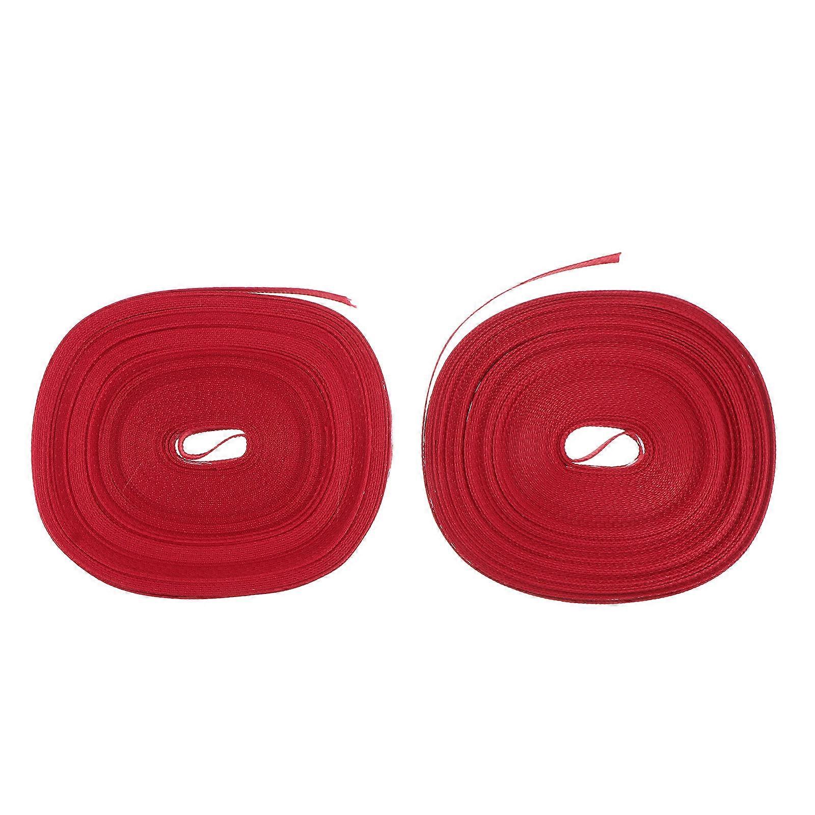 Valentine's Day Ribbon Gift Ribbon for Decoration 2Pcs Red Polyester