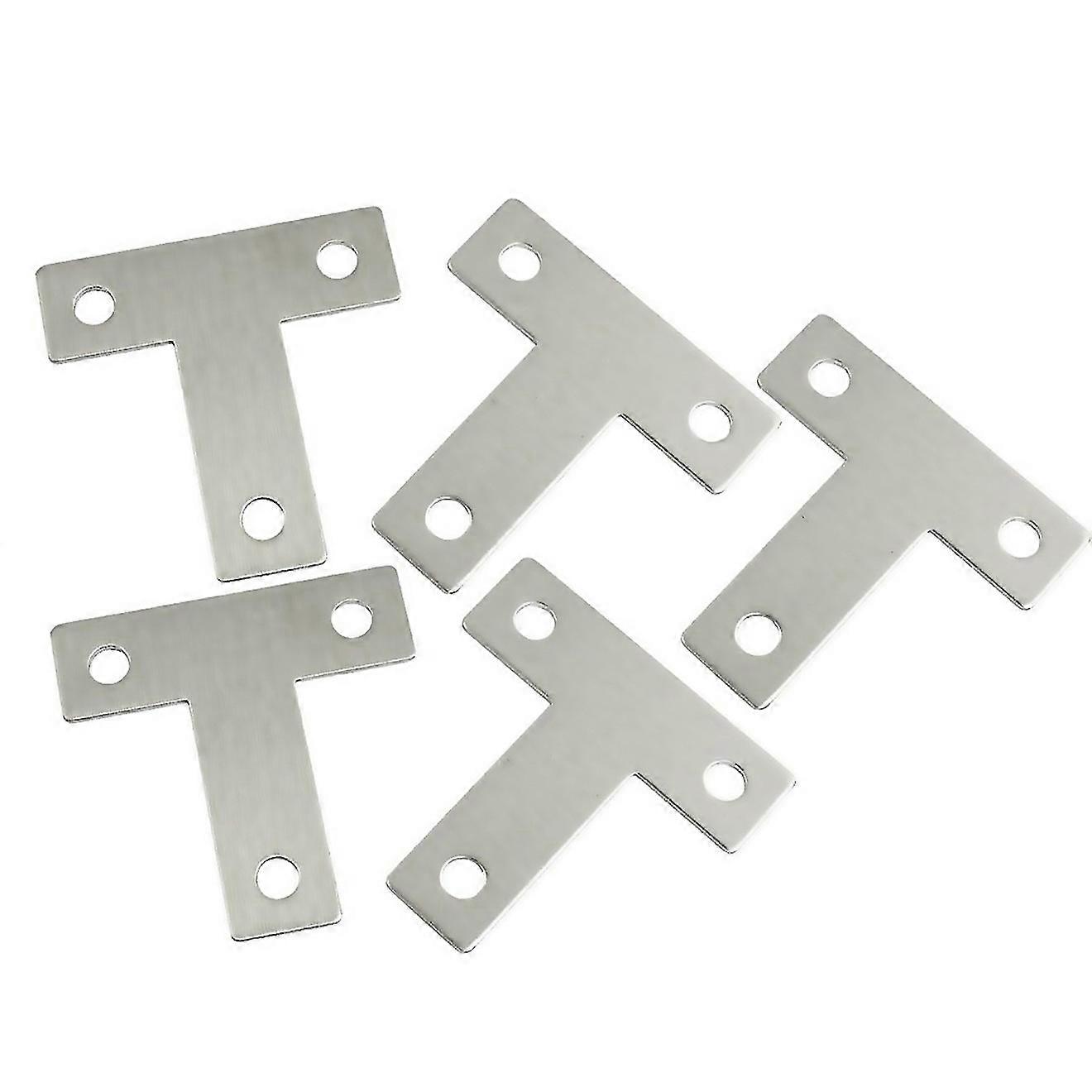 For 5 Pcs Angle Plate Corner Brace Flat T Shape Repair Bracket